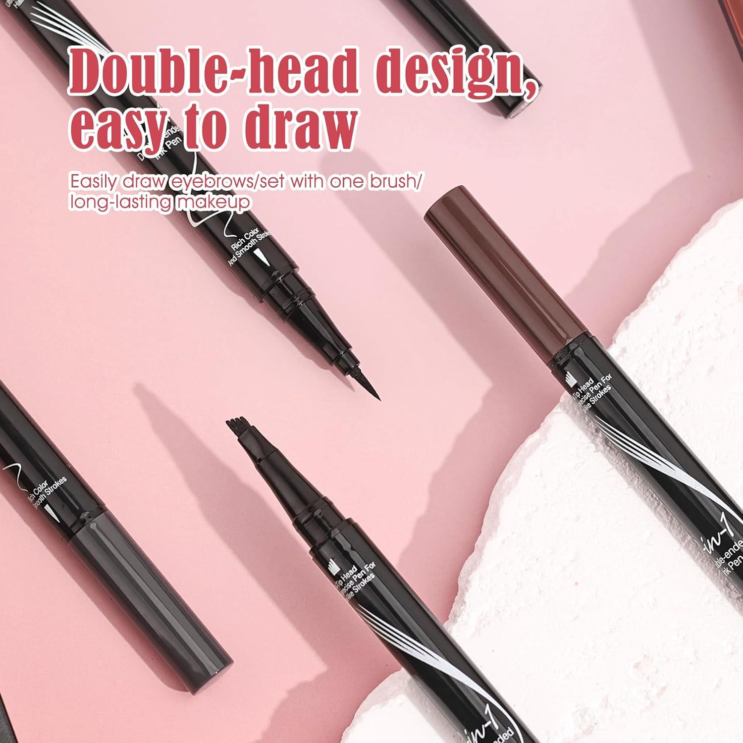 Lápiz de Cejas Microblading DEFSAP 2-en-1 Marrón Claro