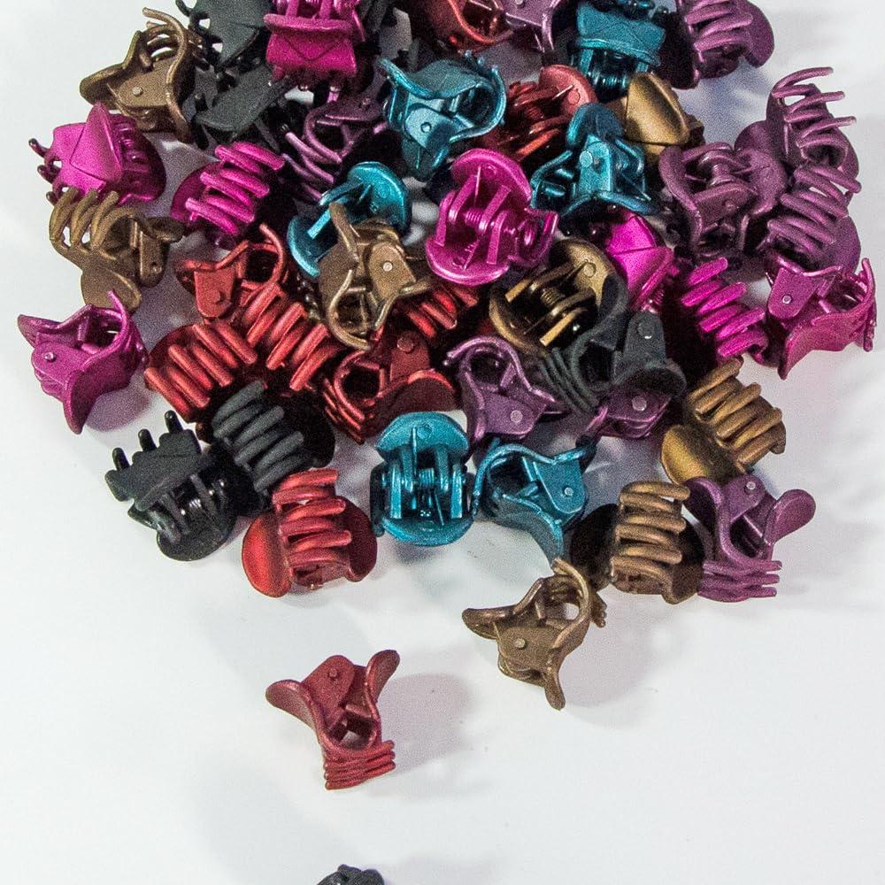 50 Mini Clips de Garra para Cabello Yongdeli Color Mate