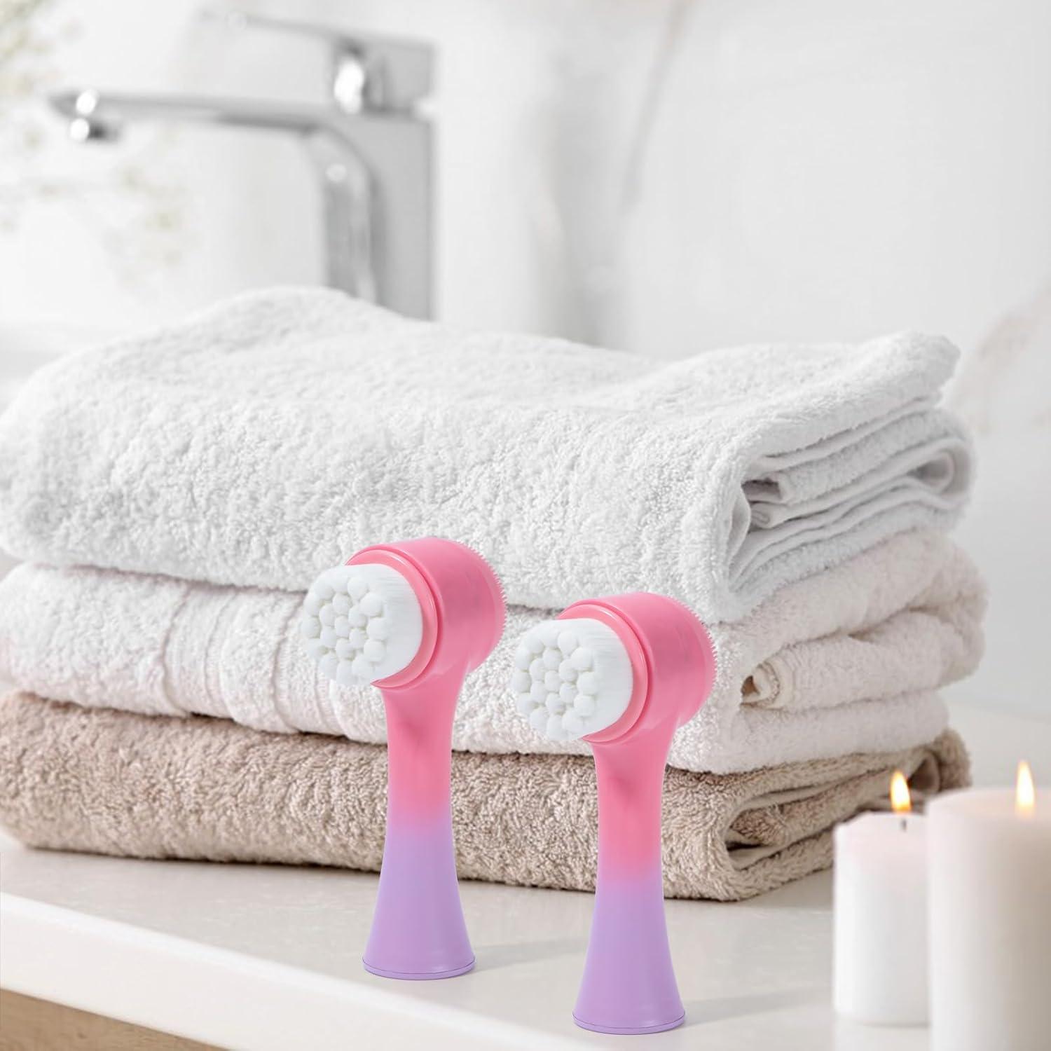 Cepillo Facial Beomeen 2 en 1 Silicona Rosa Gradiente