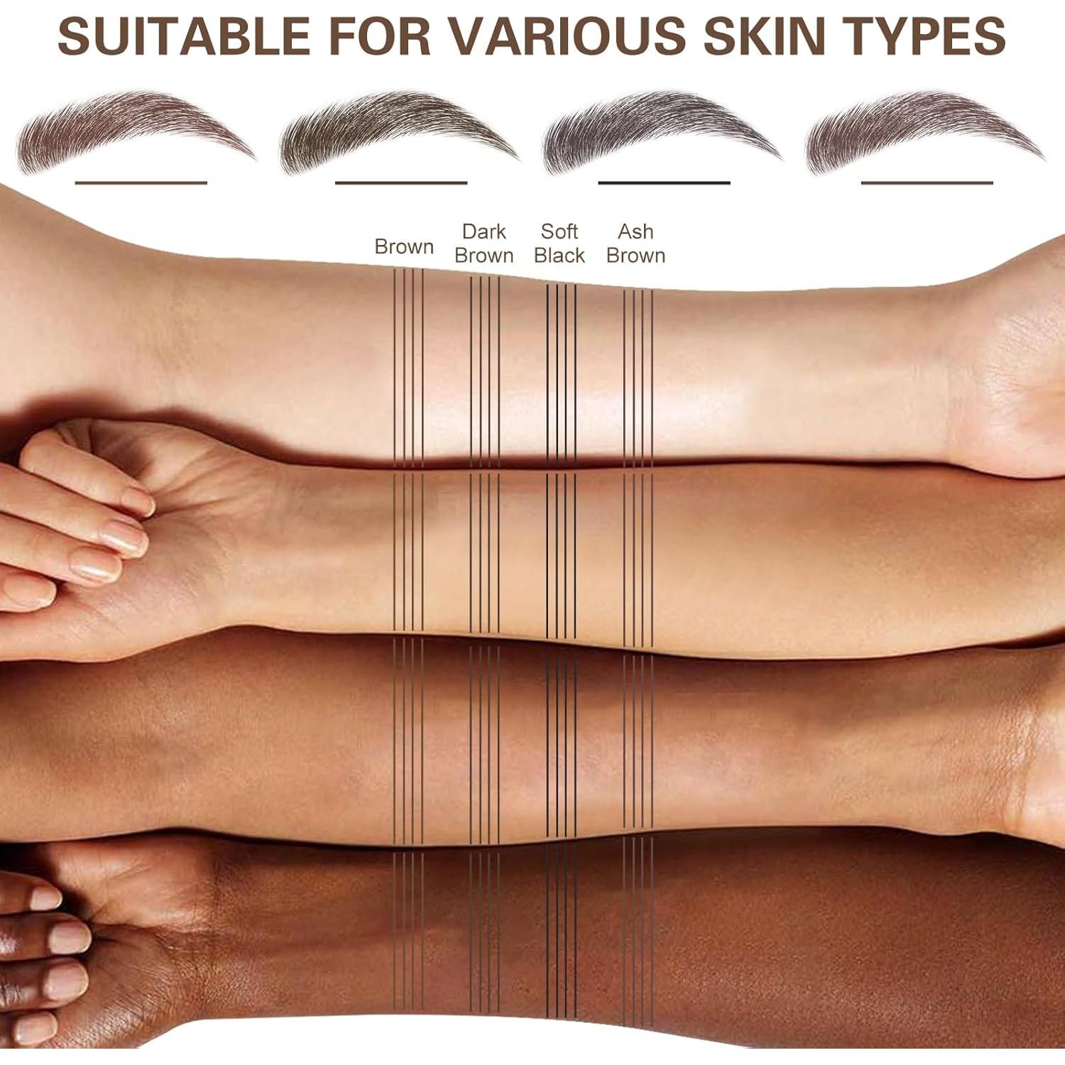 Lápiz de Cejas UCANBE Marrón Ceniza Impermeable 12,7 cm