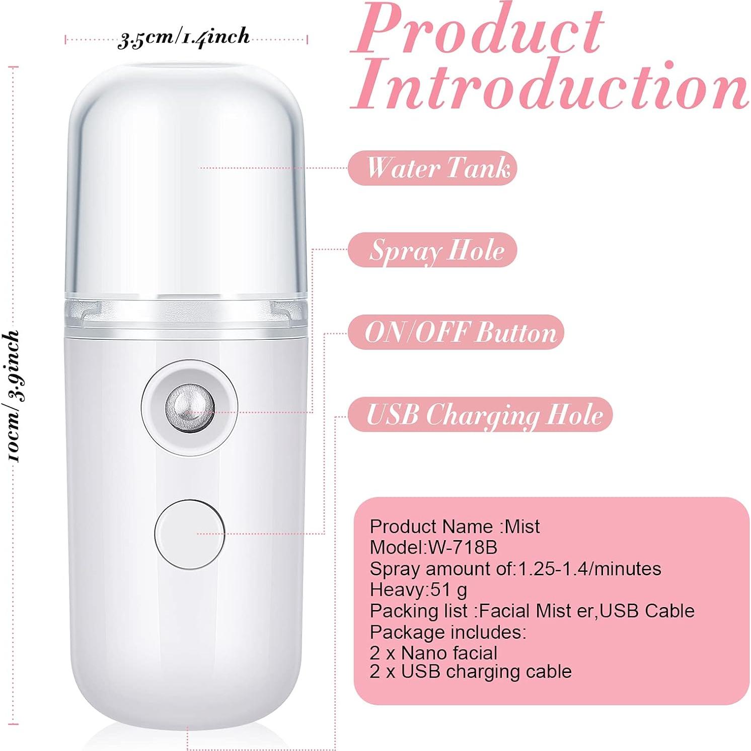 Nebulizador Facial Honoson 30 ml Mini Humidificador USB