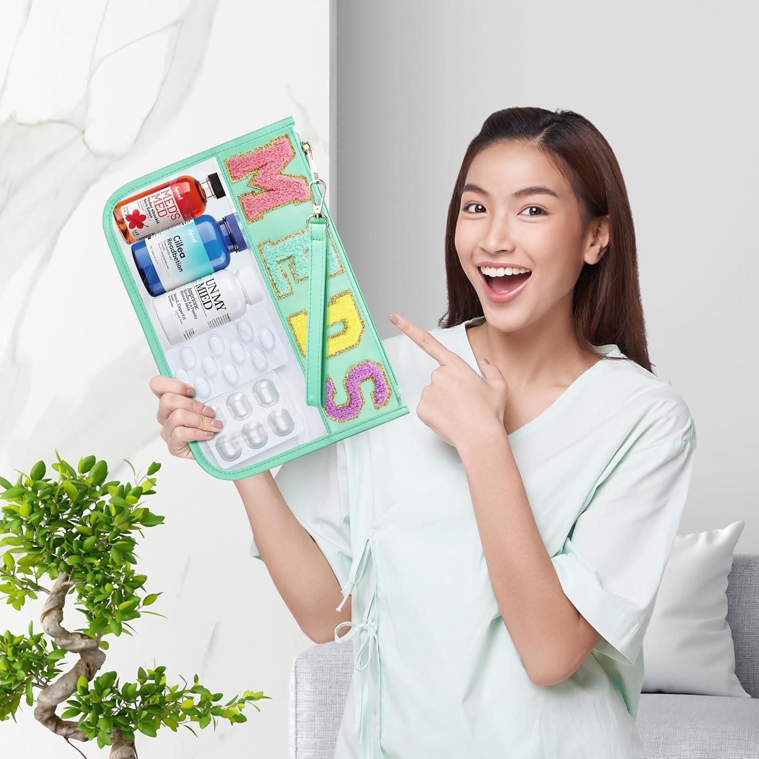 Bolsa de Medicina Chenille BuyCard Verde 30x21cm Impermeable