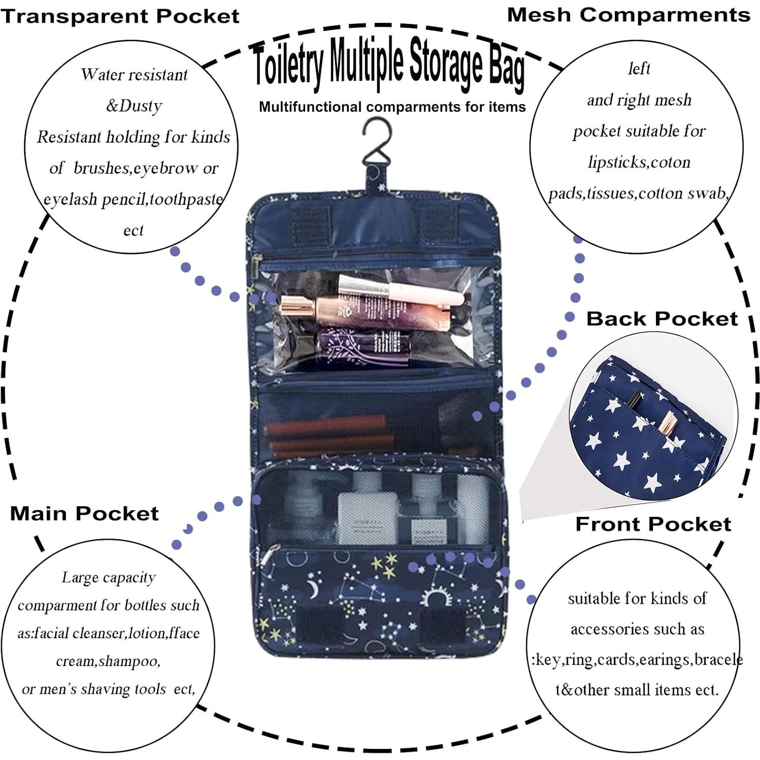 Bolsa de Aseo L&FY Galaxia Portátil 24x20x10 cm
