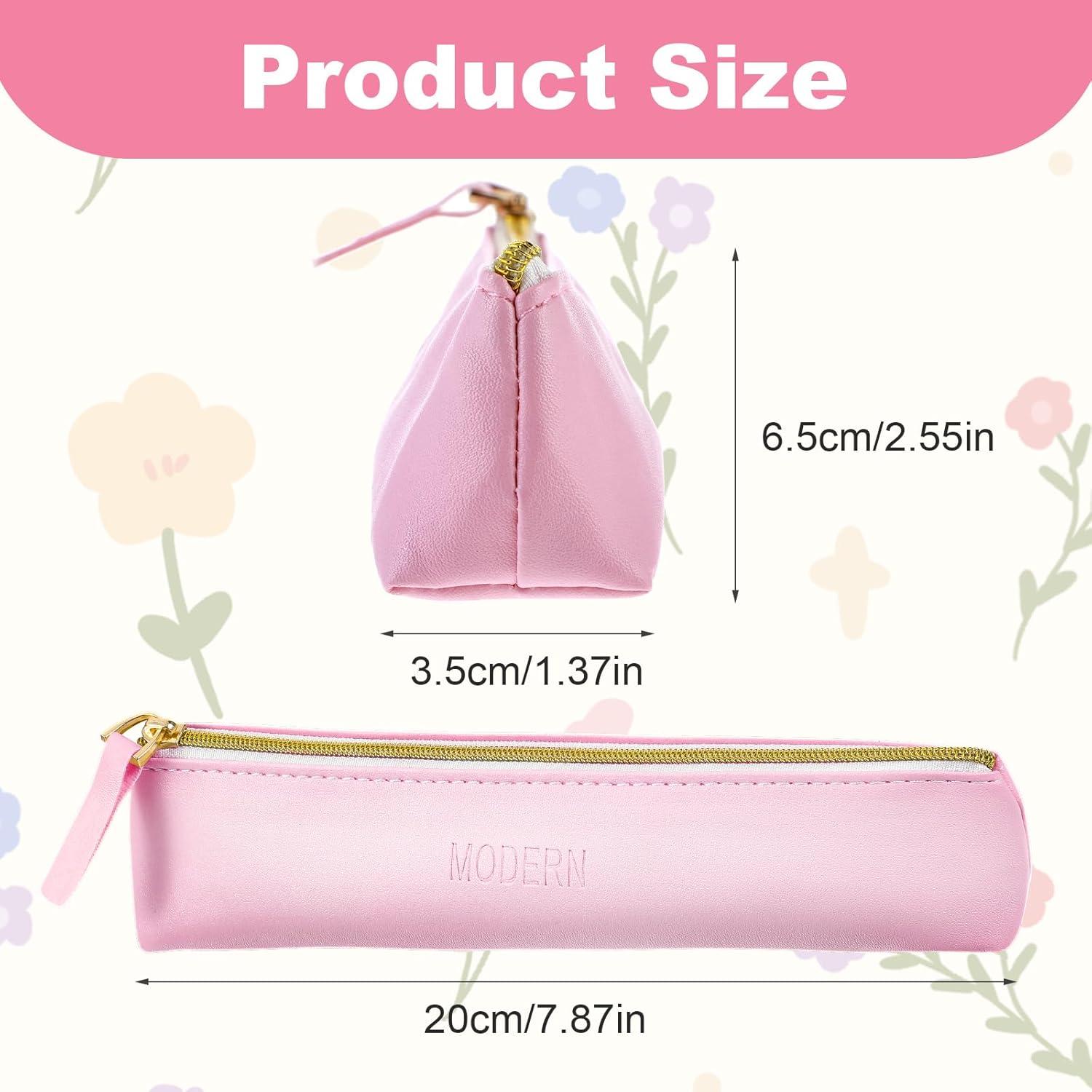 Estuche Cosmético Tucnoeu 20cm Cuero PU Verde Rosa