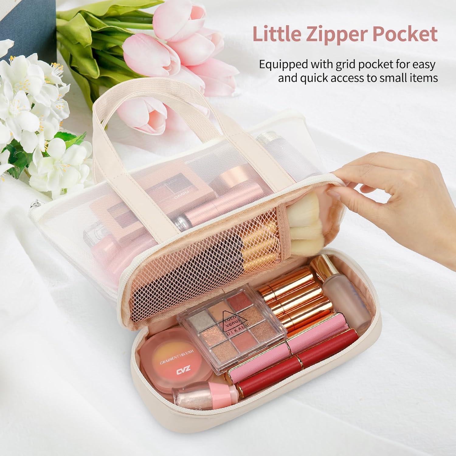 Bolso de Maquillaje OCHEAL Beige 22.8x9.7x15.2cm Multifuncional