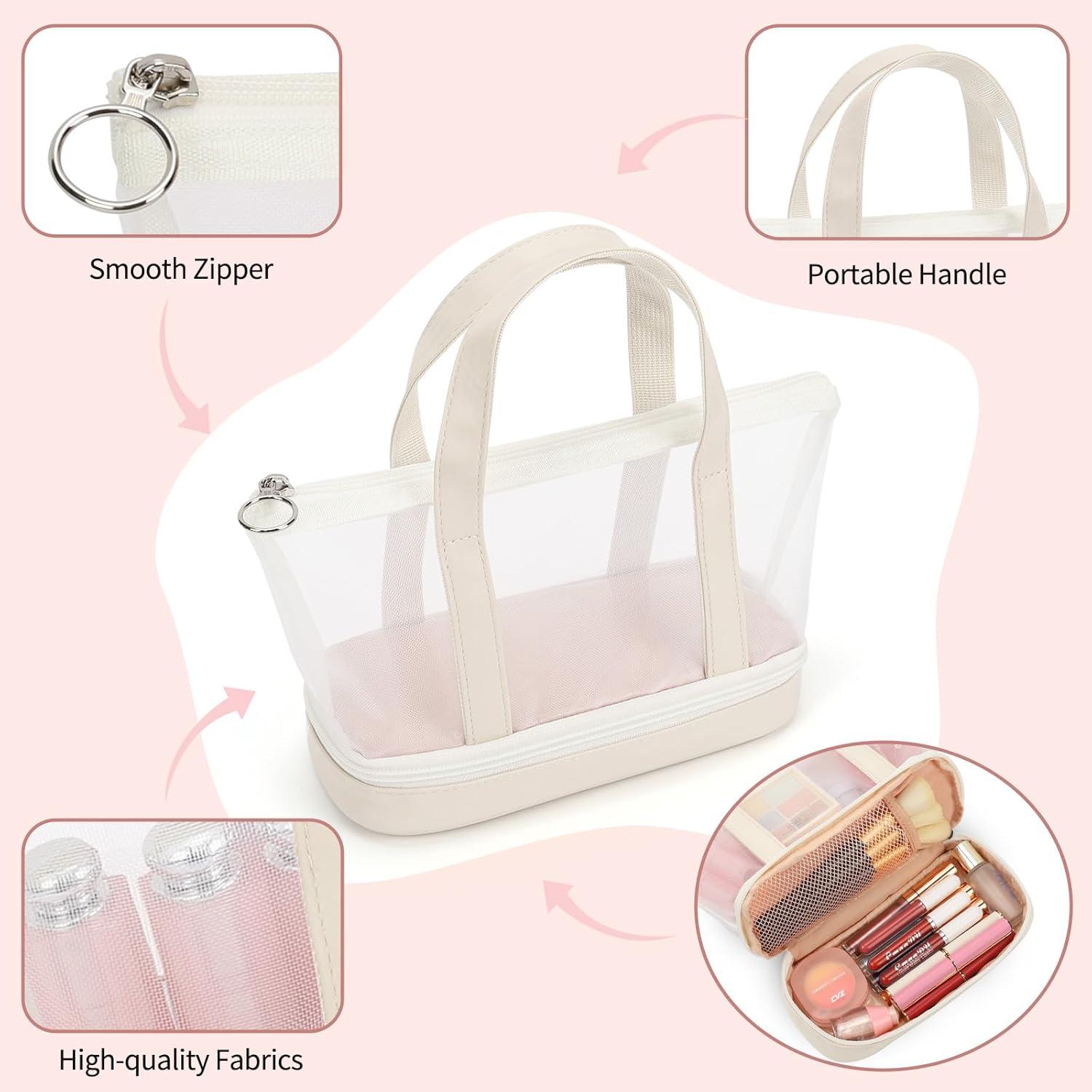 Bolso de Maquillaje OCHEAL Beige 22.8x9.7x15.2cm Multifuncional