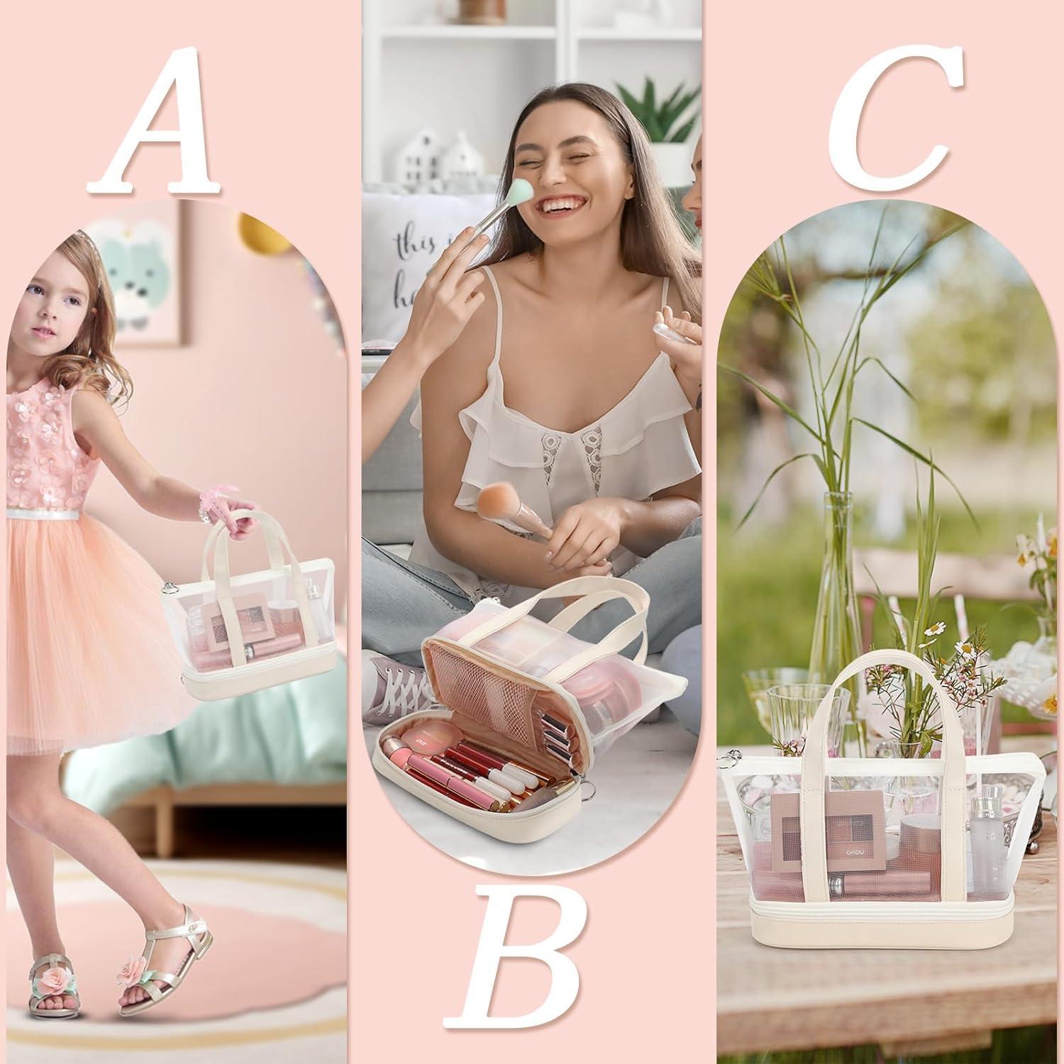 Bolso de Maquillaje OCHEAL Beige 22.8x9.7x15.2cm Multifuncional