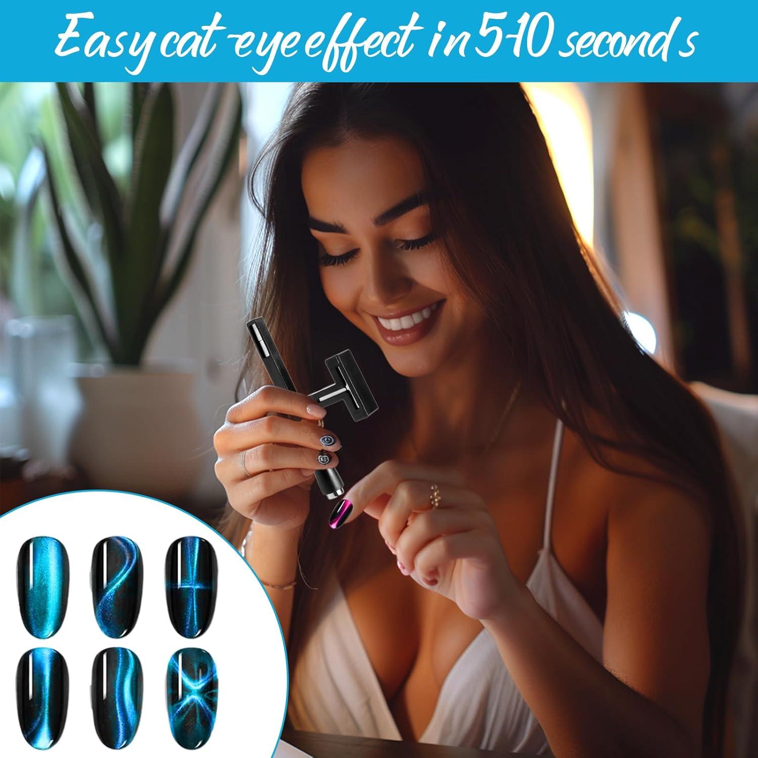 Varita Magnética de Uñas Vodolo 5 en 1 Efecto Ojo de Gato