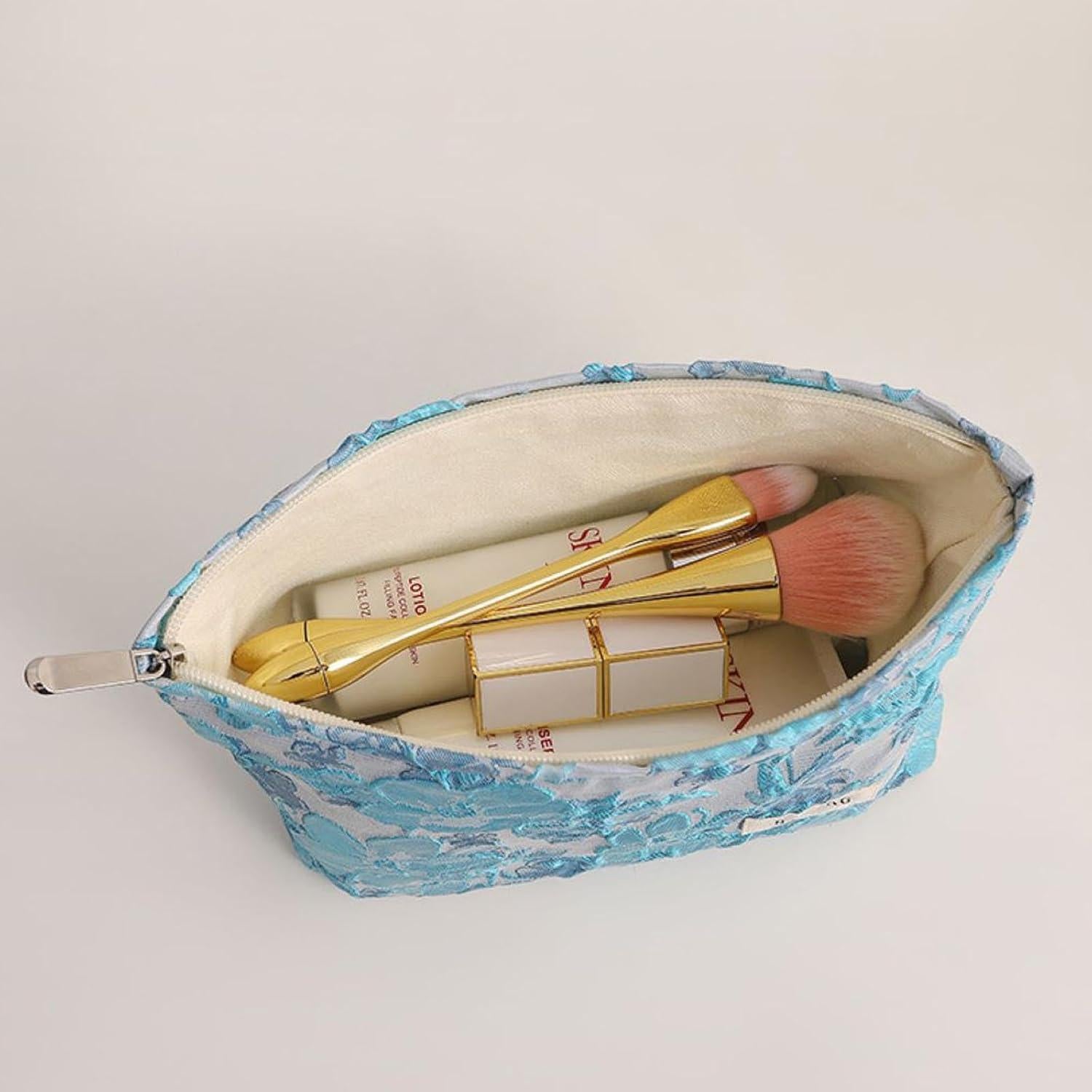 Neceser de Belleza HEY M&Q para Mujeres Flores Azules