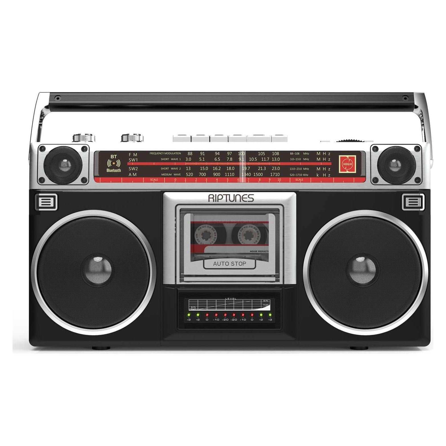 Riptunes Boombox Retro RACR-510BT Bluetooth y Cassette
