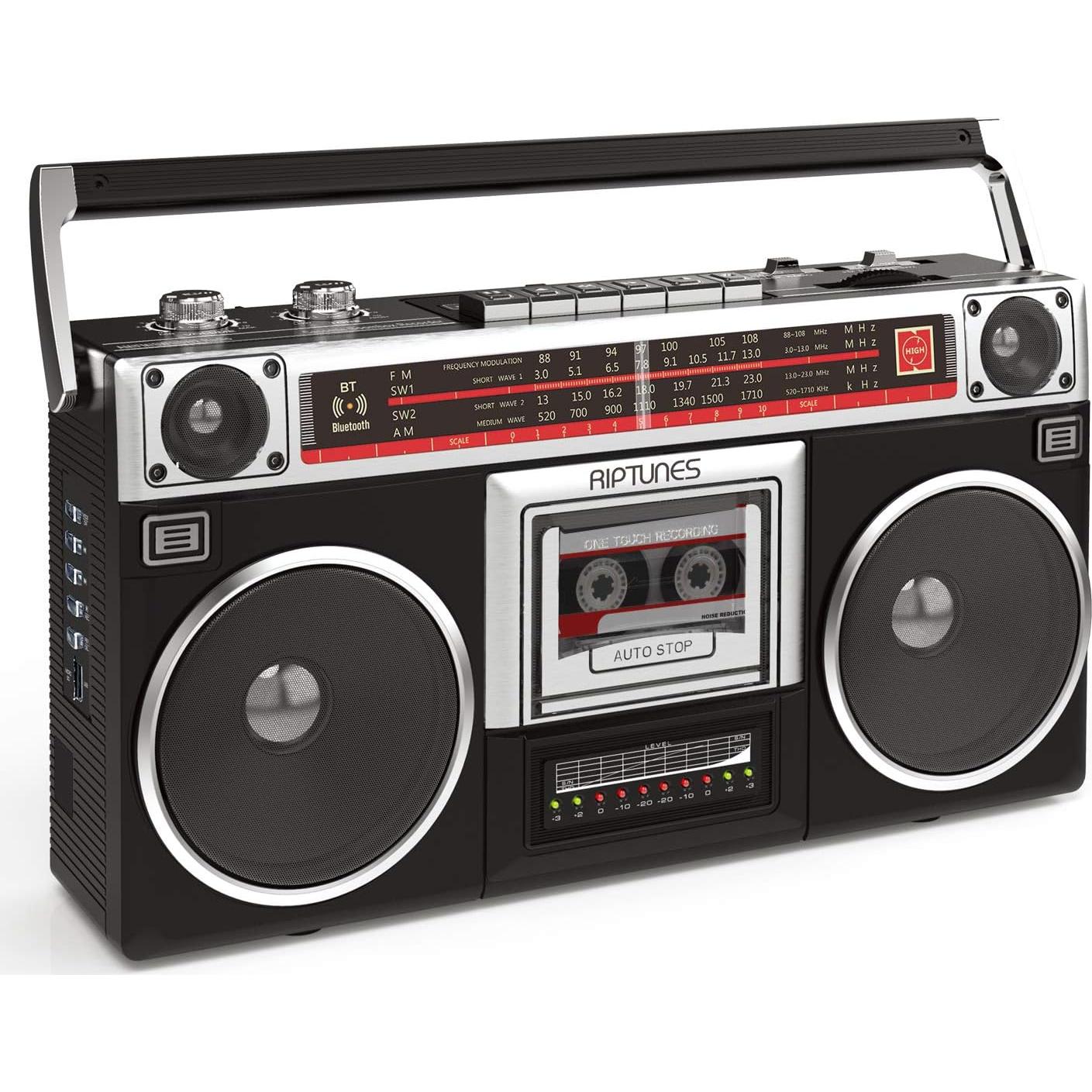 Riptunes Boombox Retro RACR-510BT Bluetooth y Cassette