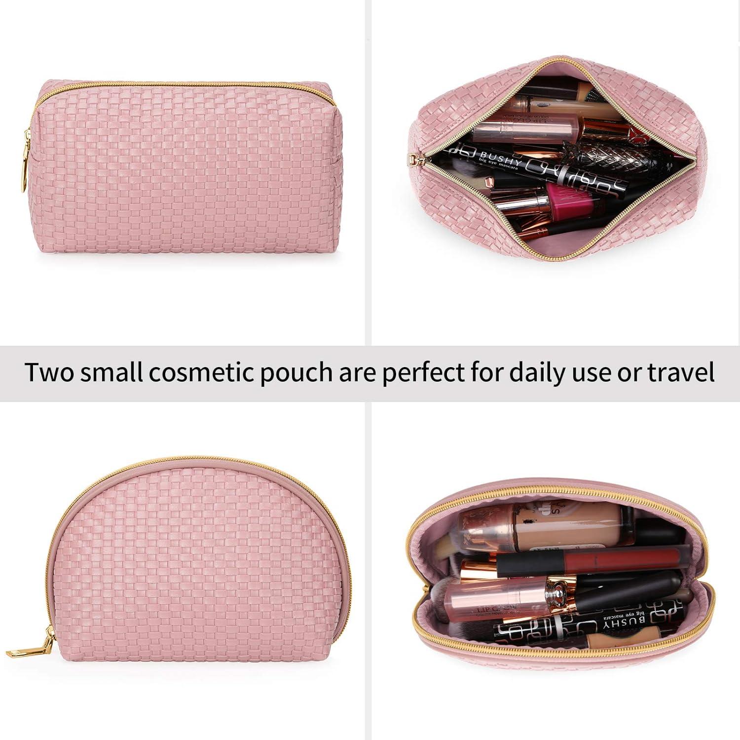 Bolsa de Maquillaje KTMOUW 3 Pcs Impermeable Rosa