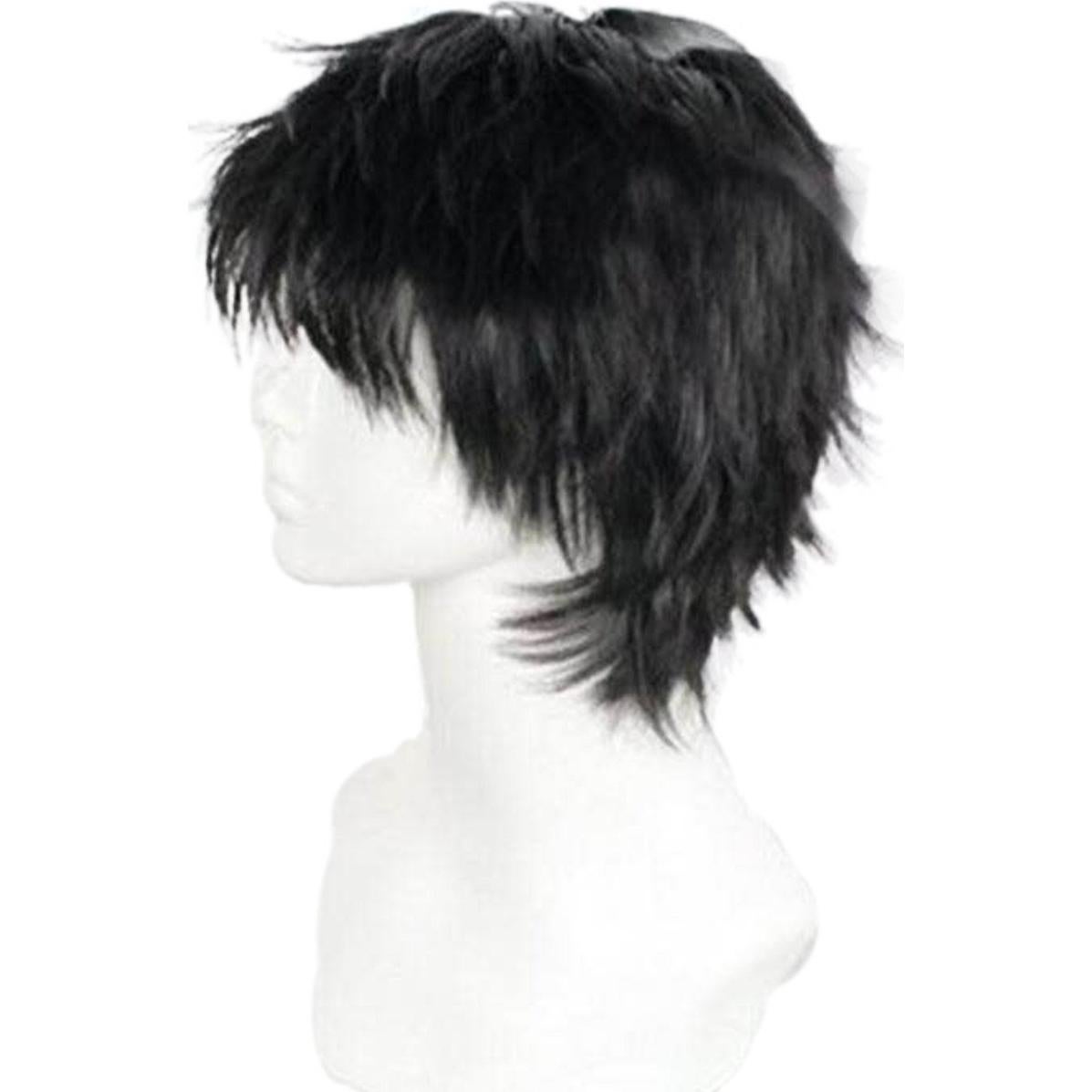 Peluca Corta Rizada Negra OYSRONG 27.99x24.99cm