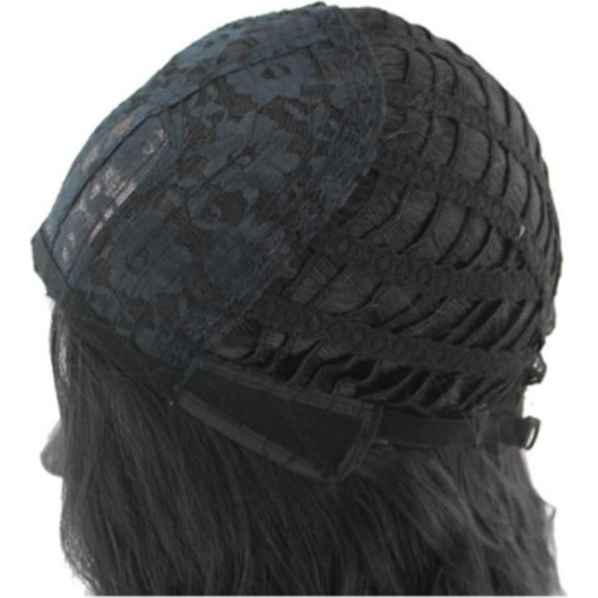 Peluca Corta Rizada Negra OYSRONG 27.99x24.99cm