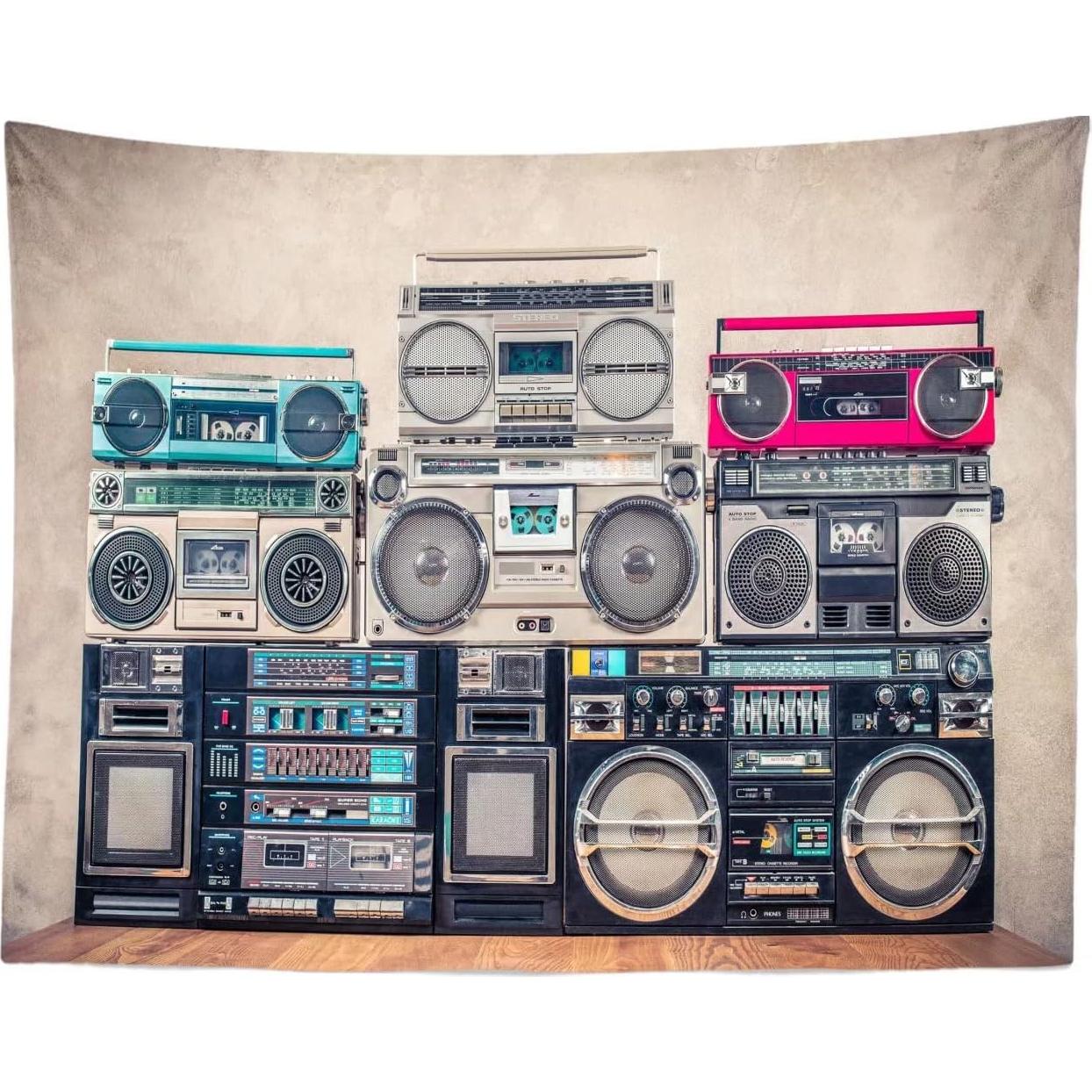 Fondo Fotográfico BELECO 2.5x1.8m Retro 80s Música