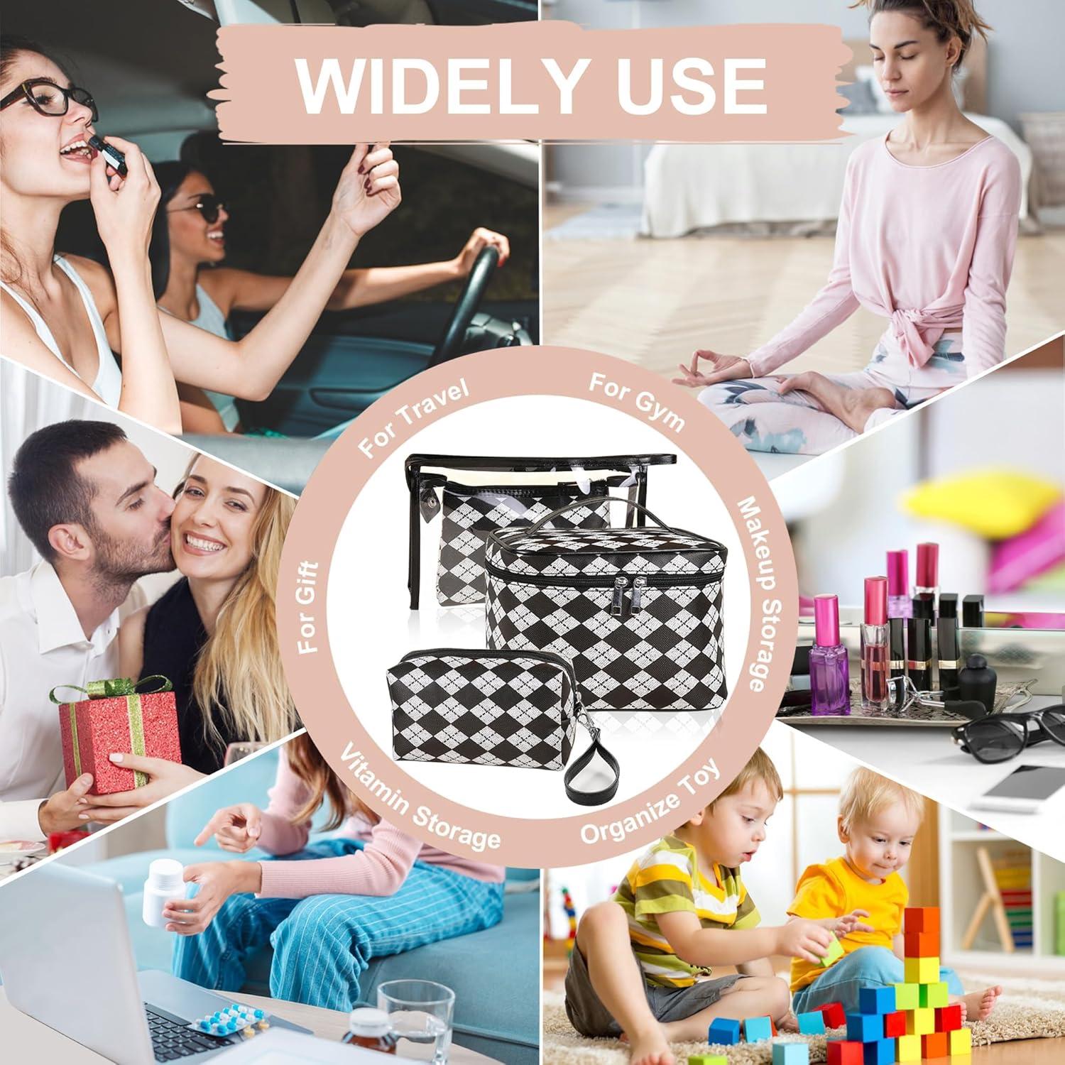 Juego de 4 Bolsas de Maquillaje Jiffordwind Impermeables