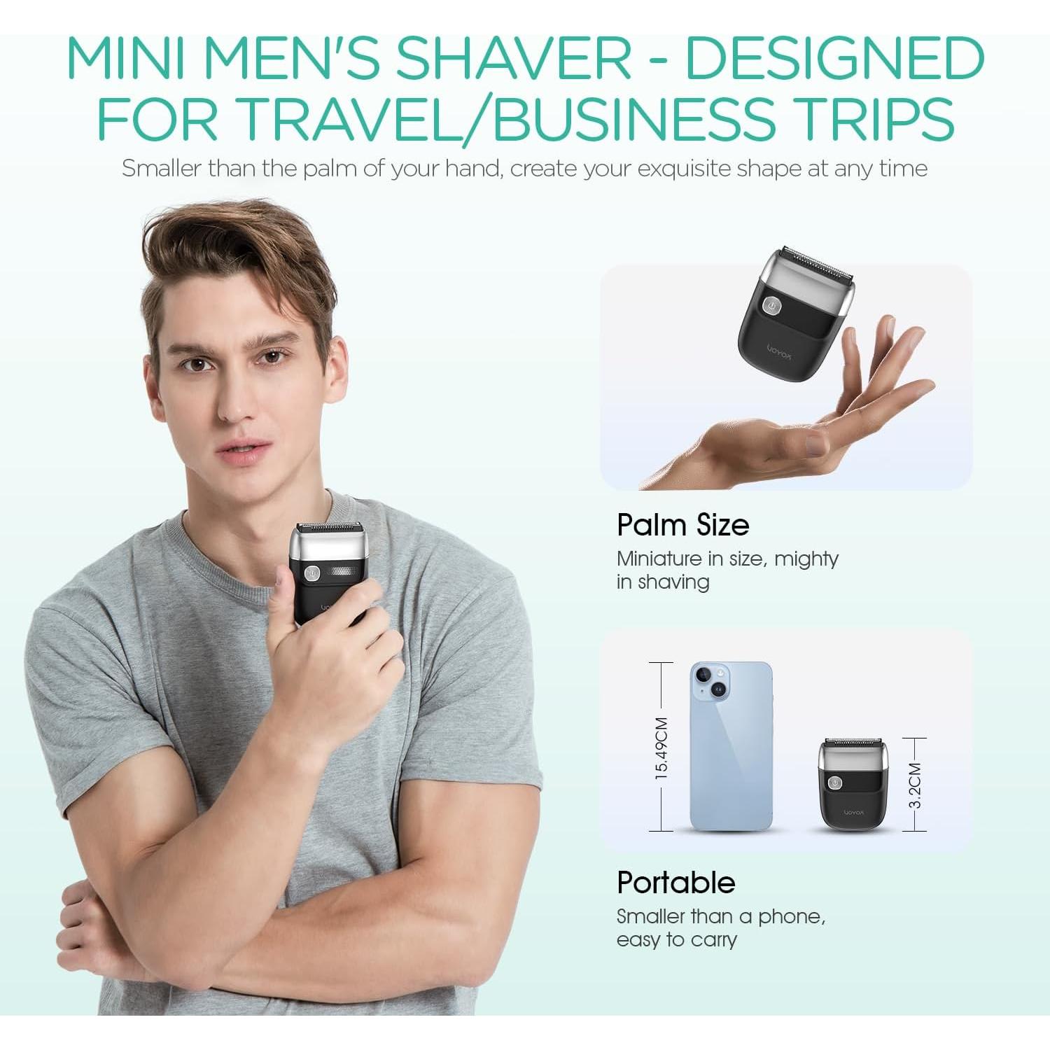 Afeitadora Eléctrica VOYOR ER300 Doble Cuchilla Recargable