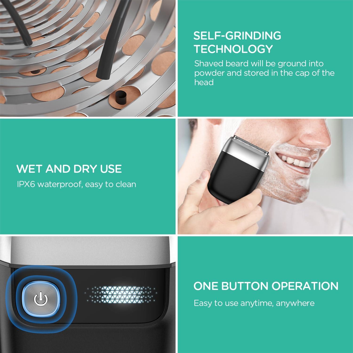 Afeitadora Eléctrica VOYOR ER300 Doble Cuchilla Recargable