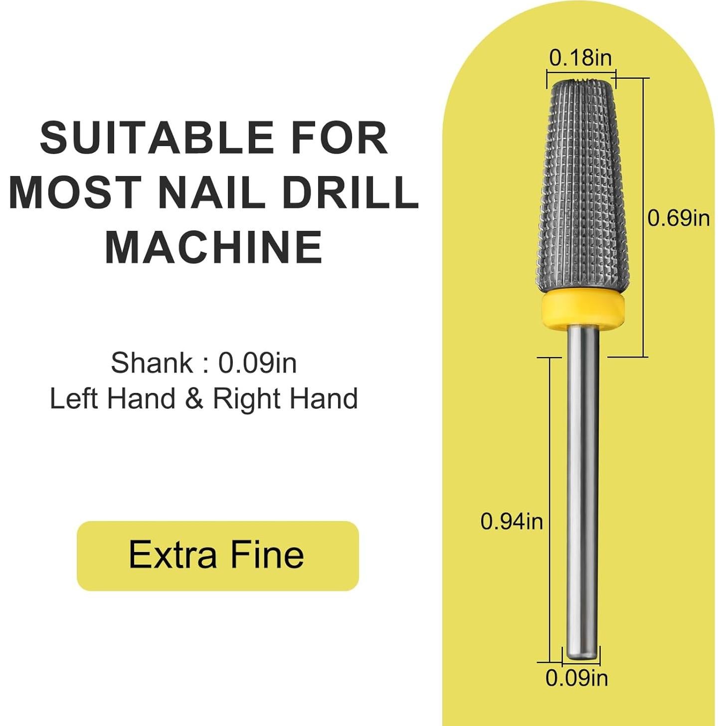Broca de Uña Carburo 5 en 1 Extra Fino para Manicura