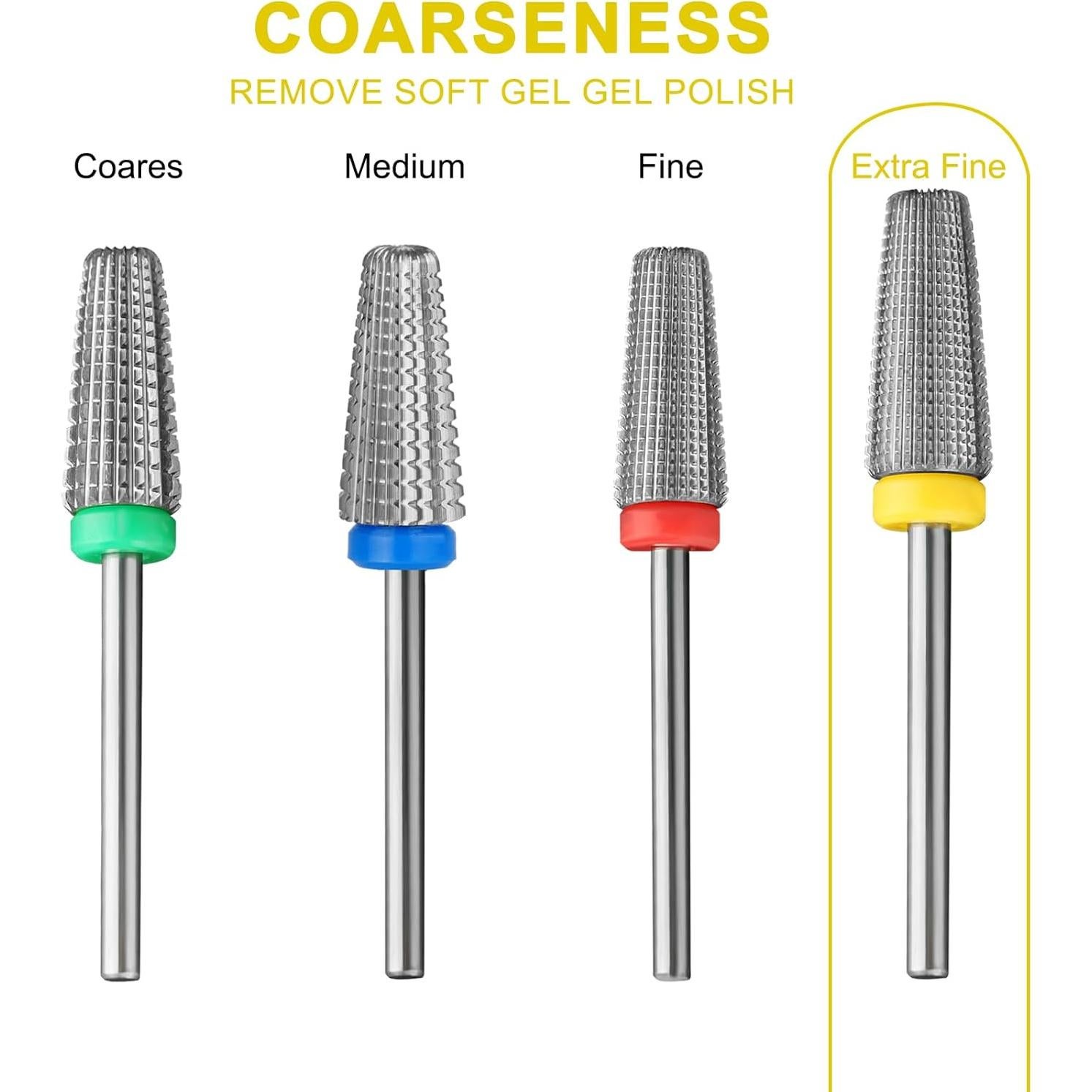 Broca de Uña Carburo 5 en 1 Extra Fino para Manicura