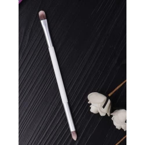 Brocha de Maquillaje Doble Cabeza WOIWO - Fibra y Madera