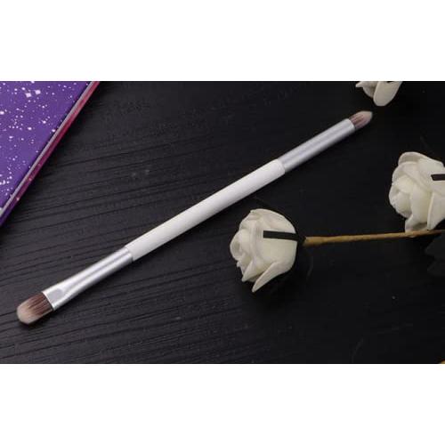 Brocha de Maquillaje Doble Cabeza WOIWO - Fibra y Madera