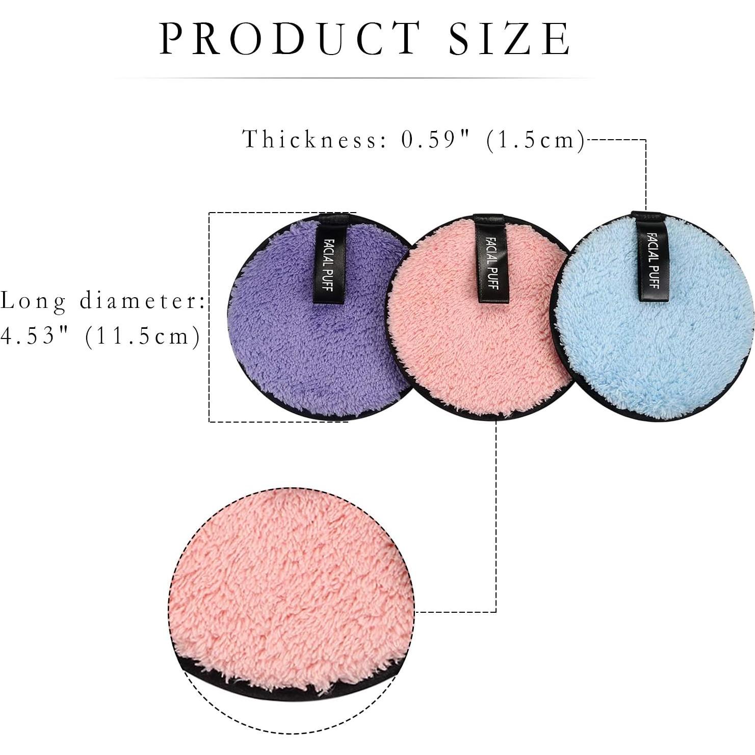 Almohadillas Desmaquillantes Vtrem 3 Colores Microfibra