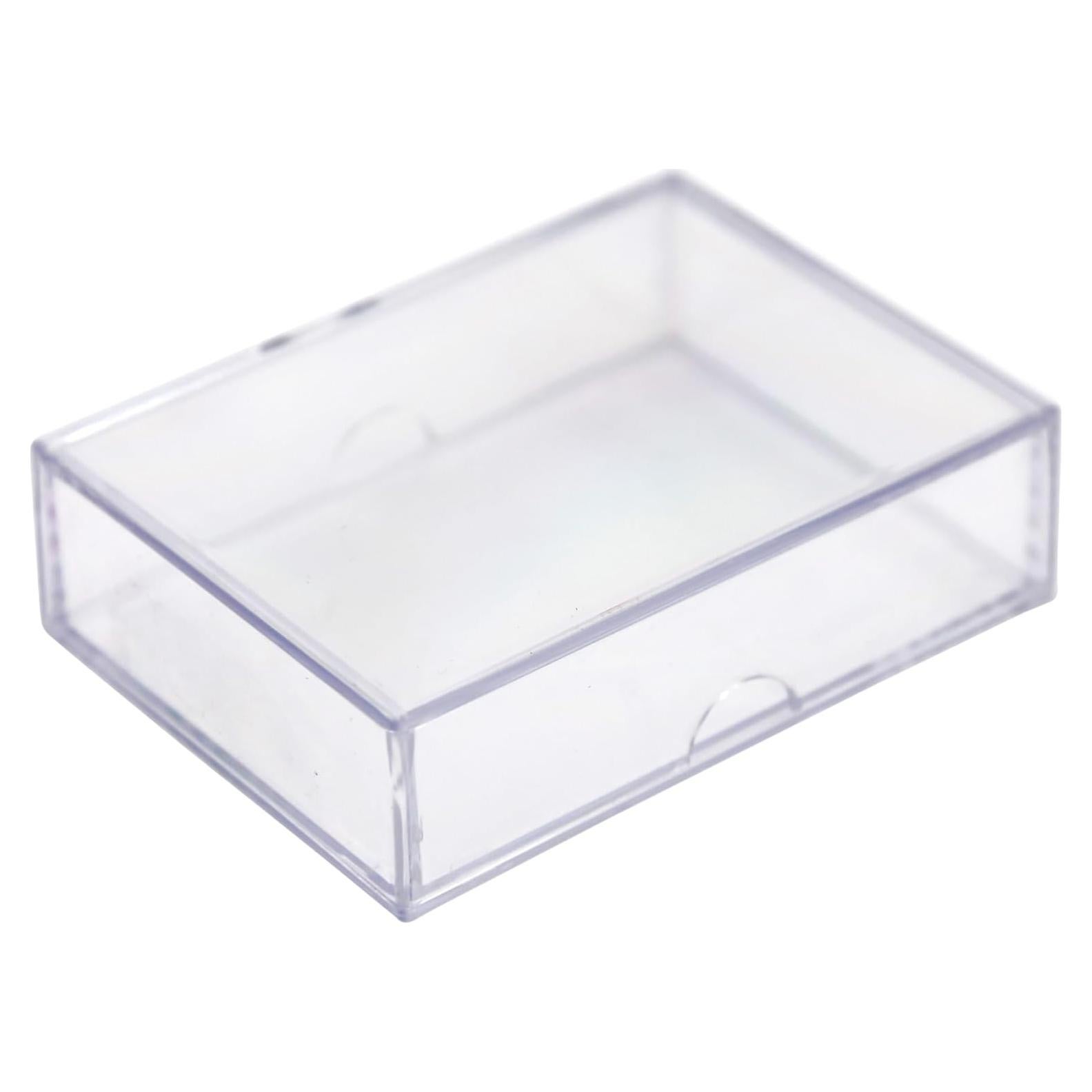 Paquete de 10 cajas de almacenamiento de tarjetas acrílicas 8.9x6.4x2.5cm
