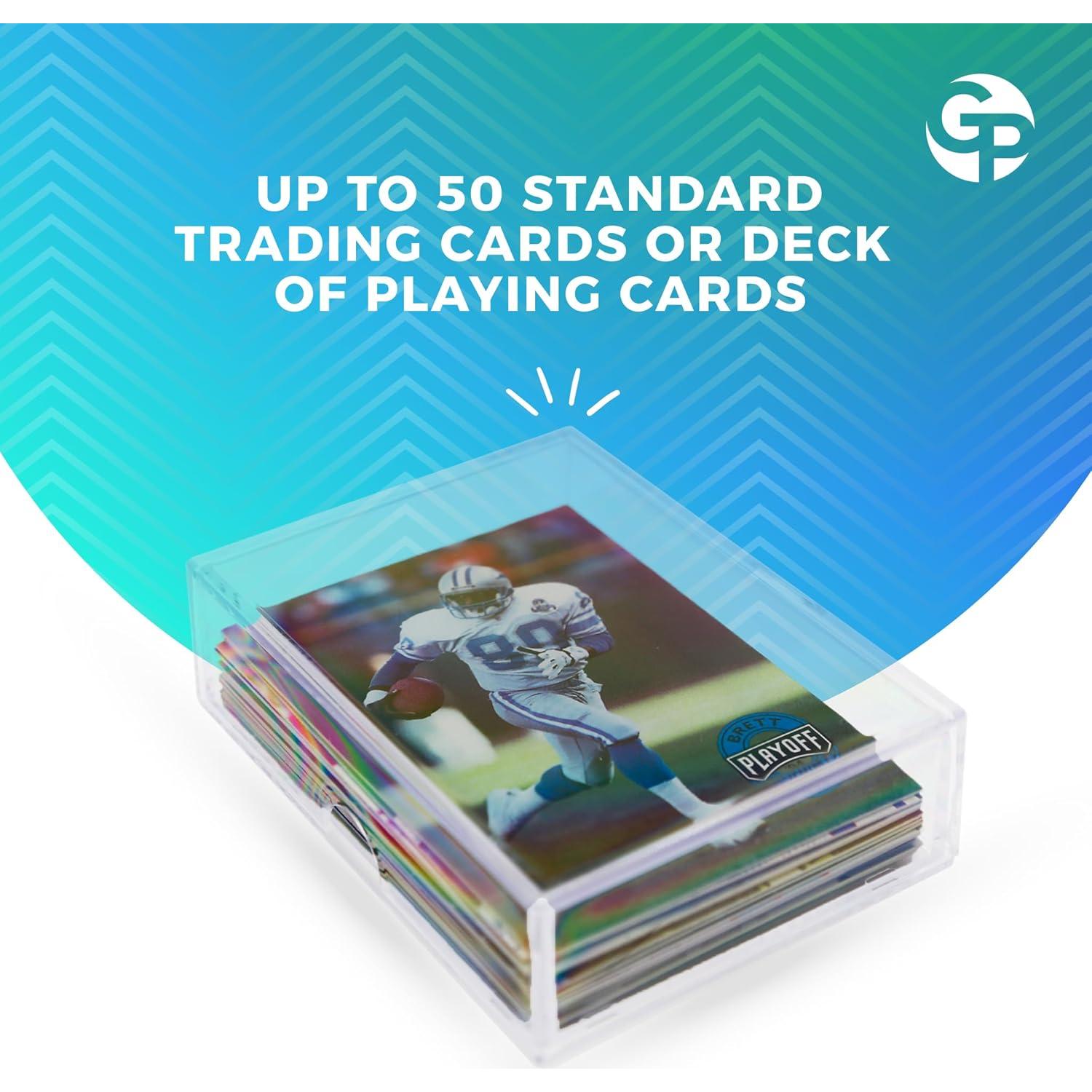 Paquete de 10 cajas de almacenamiento de tarjetas acrílicas 8.9x6.4x2.5cm