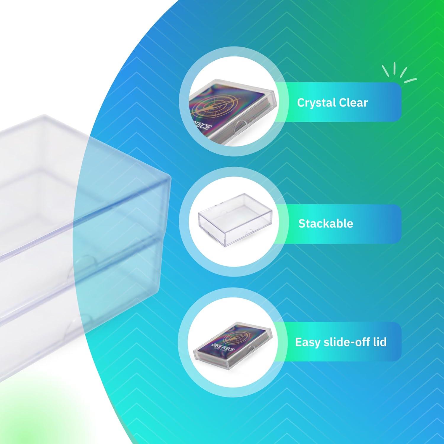 Paquete de 10 cajas de almacenamiento de tarjetas acrílicas 8.9x6.4x2.5cm