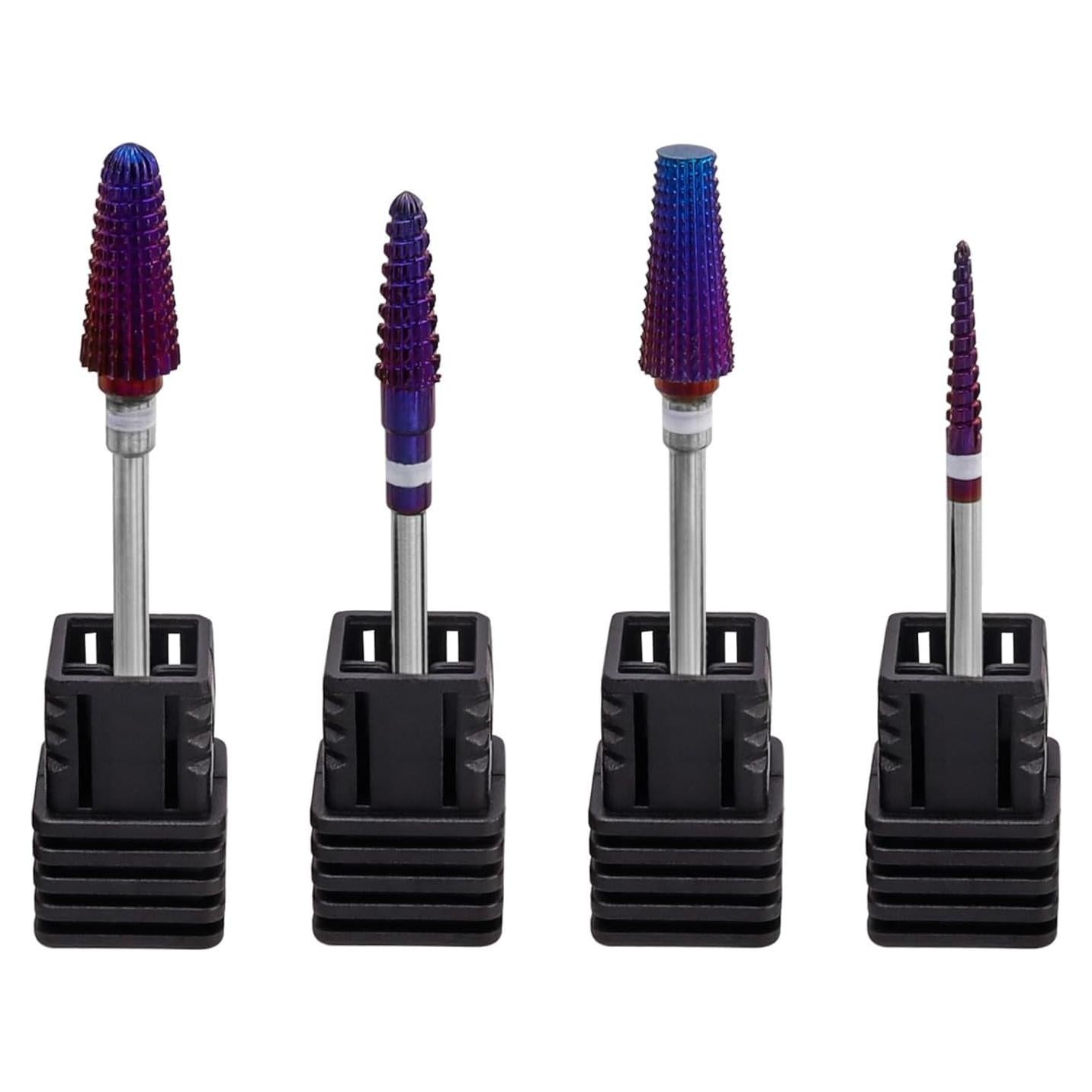 4 Pcs Brocas de Lima de Uñas Bestgle 5 en 1 Profesional