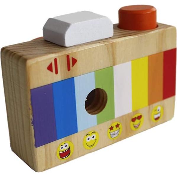 Juguete de cámara de madera GoodPlay con caleidoscopio portátil