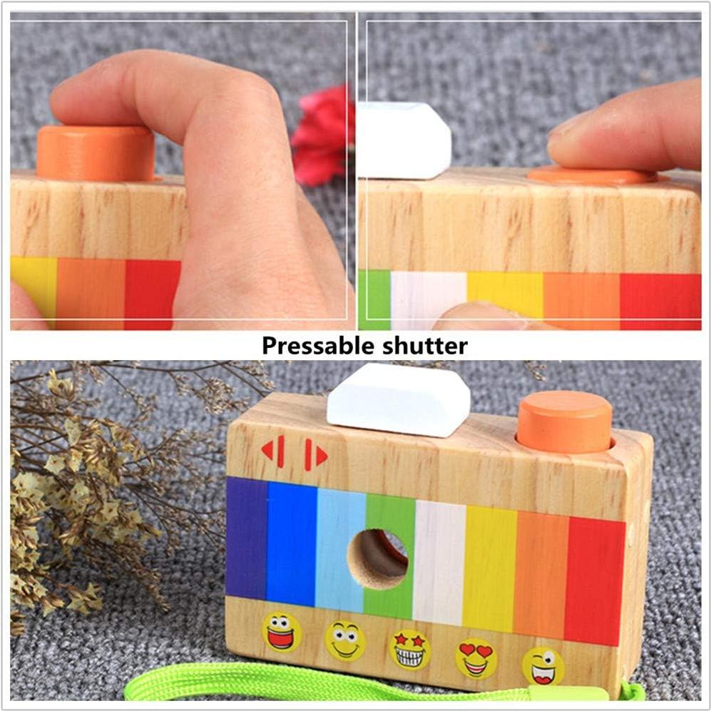 Juguete de cámara de madera GoodPlay con caleidoscopio portátil