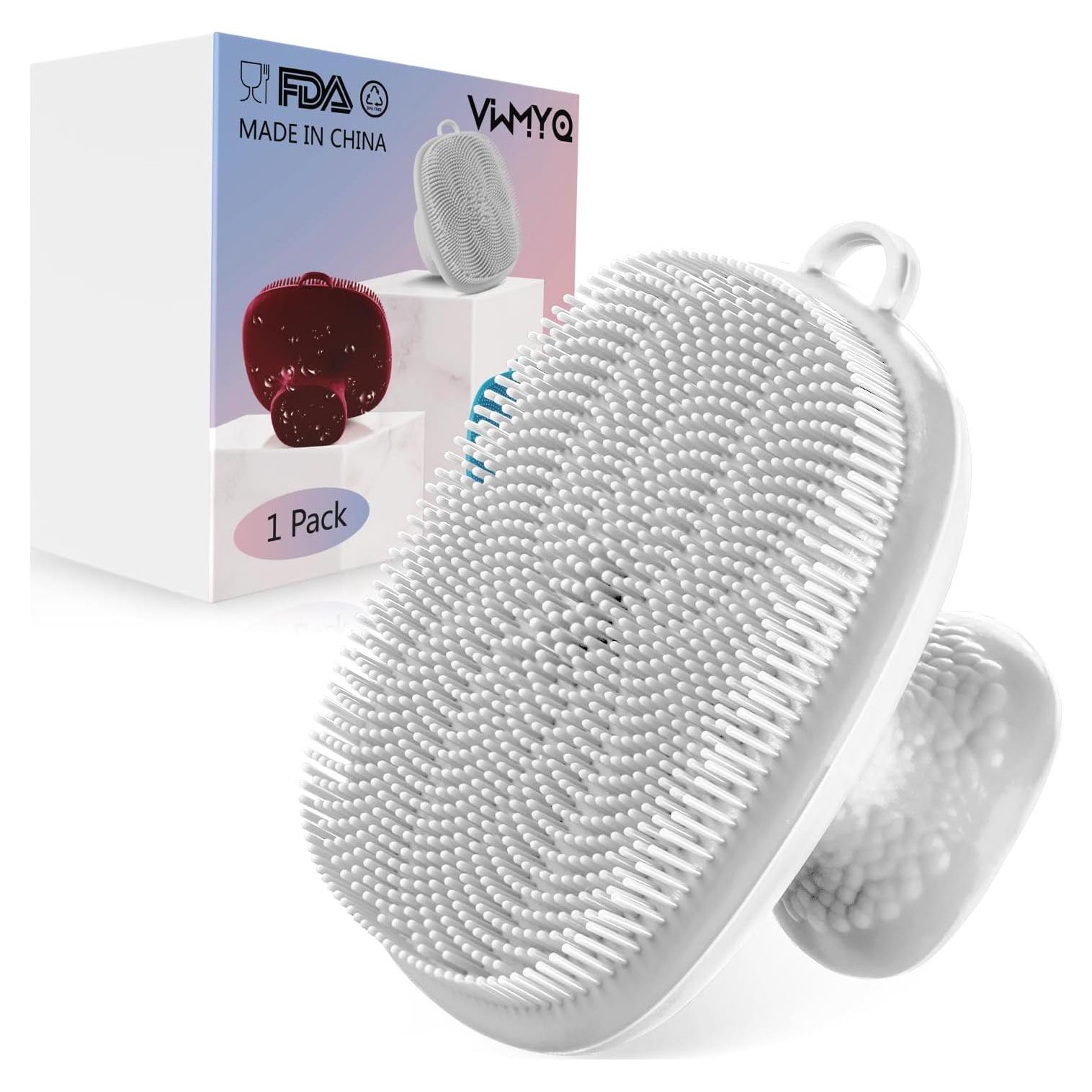 Cepillo Facial VWMYQ de Silicona para Hombres Blanco