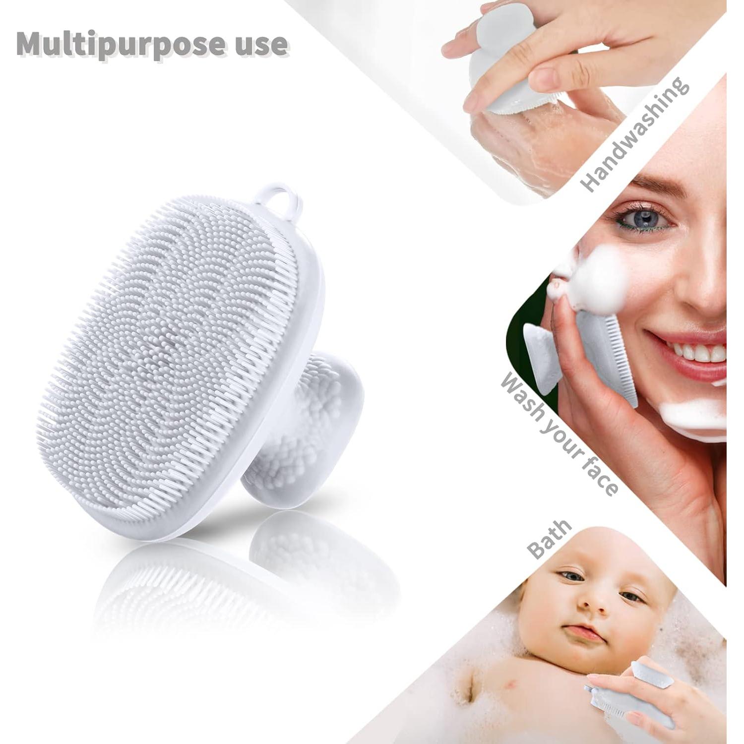 Cepillo Facial VWMYQ de Silicona para Hombres Blanco