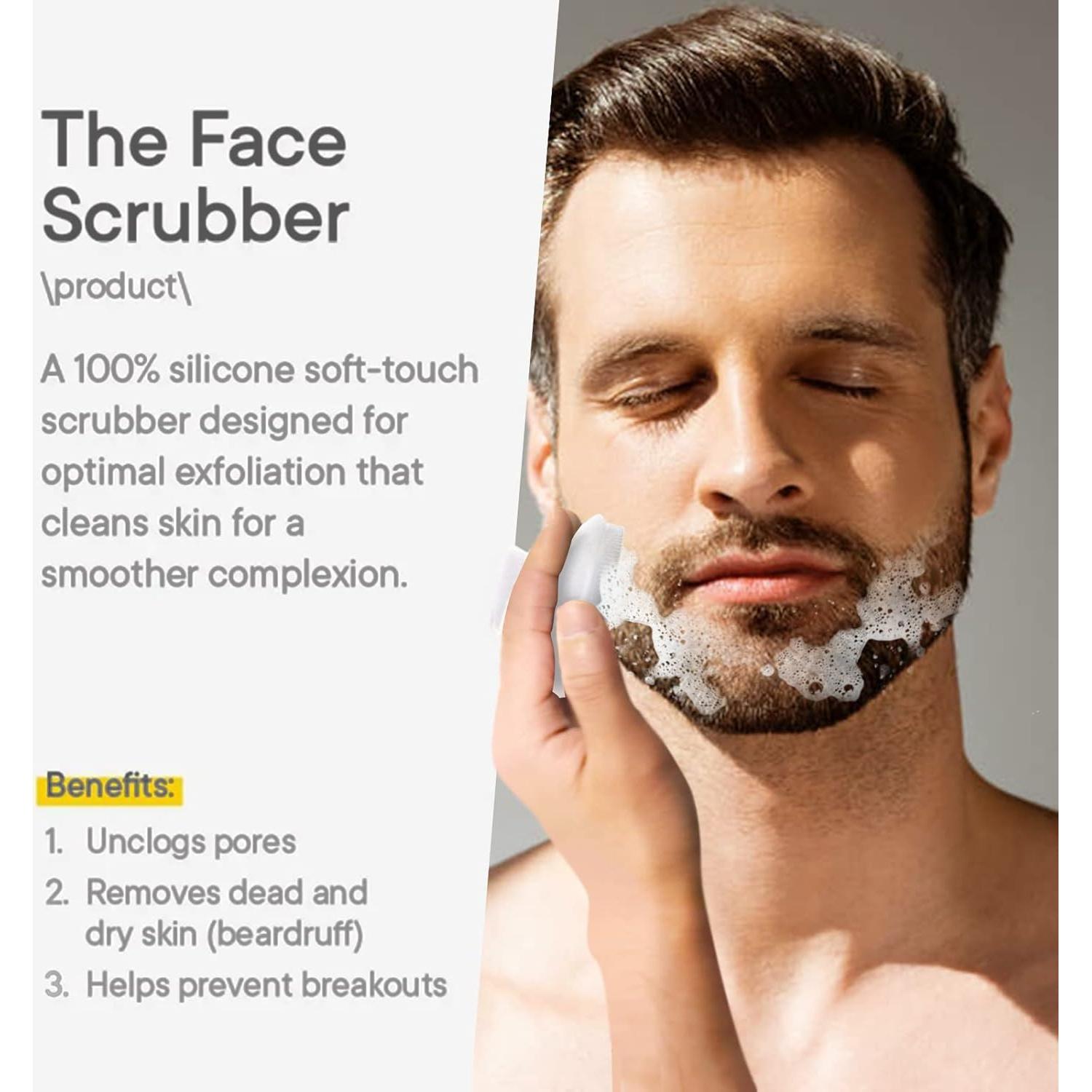 Cepillo Facial VWMYQ de Silicona para Hombres Blanco