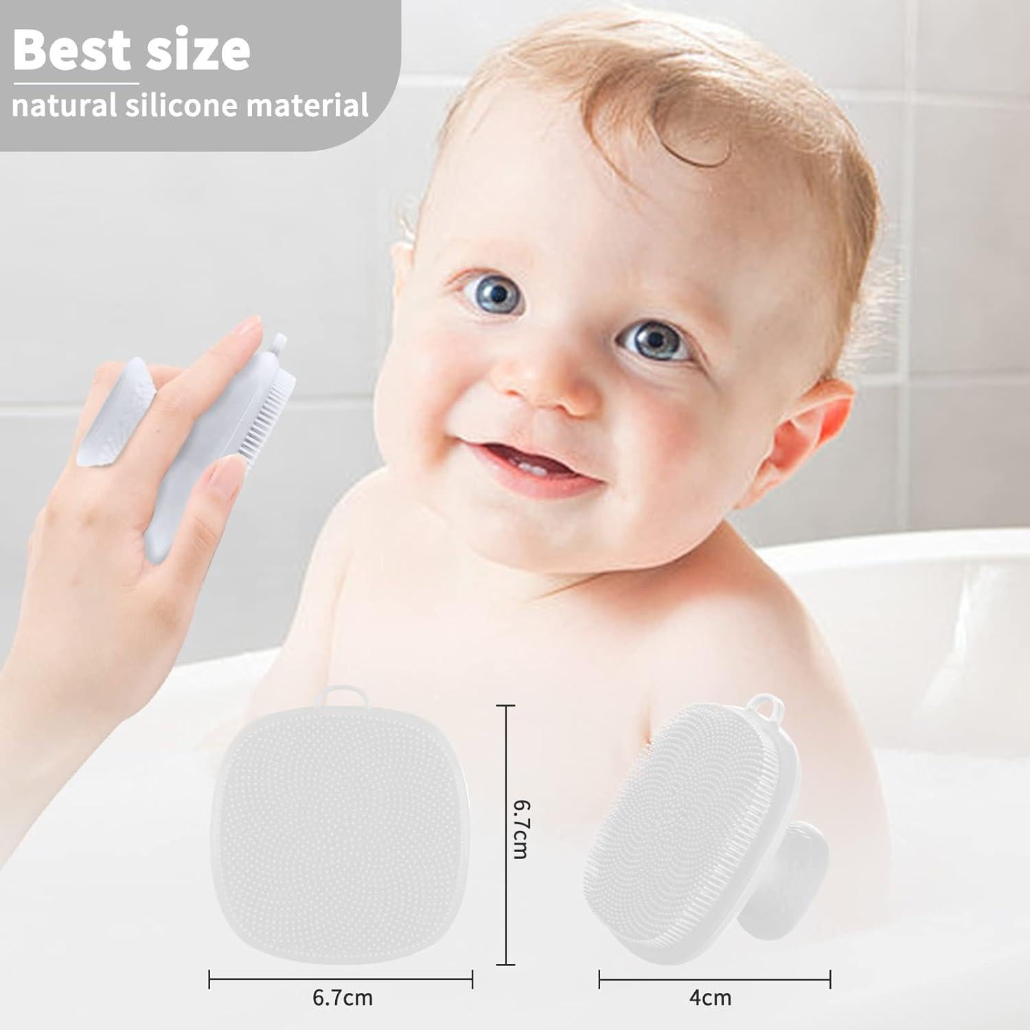 Cepillo Facial VWMYQ de Silicona para Hombres Blanco