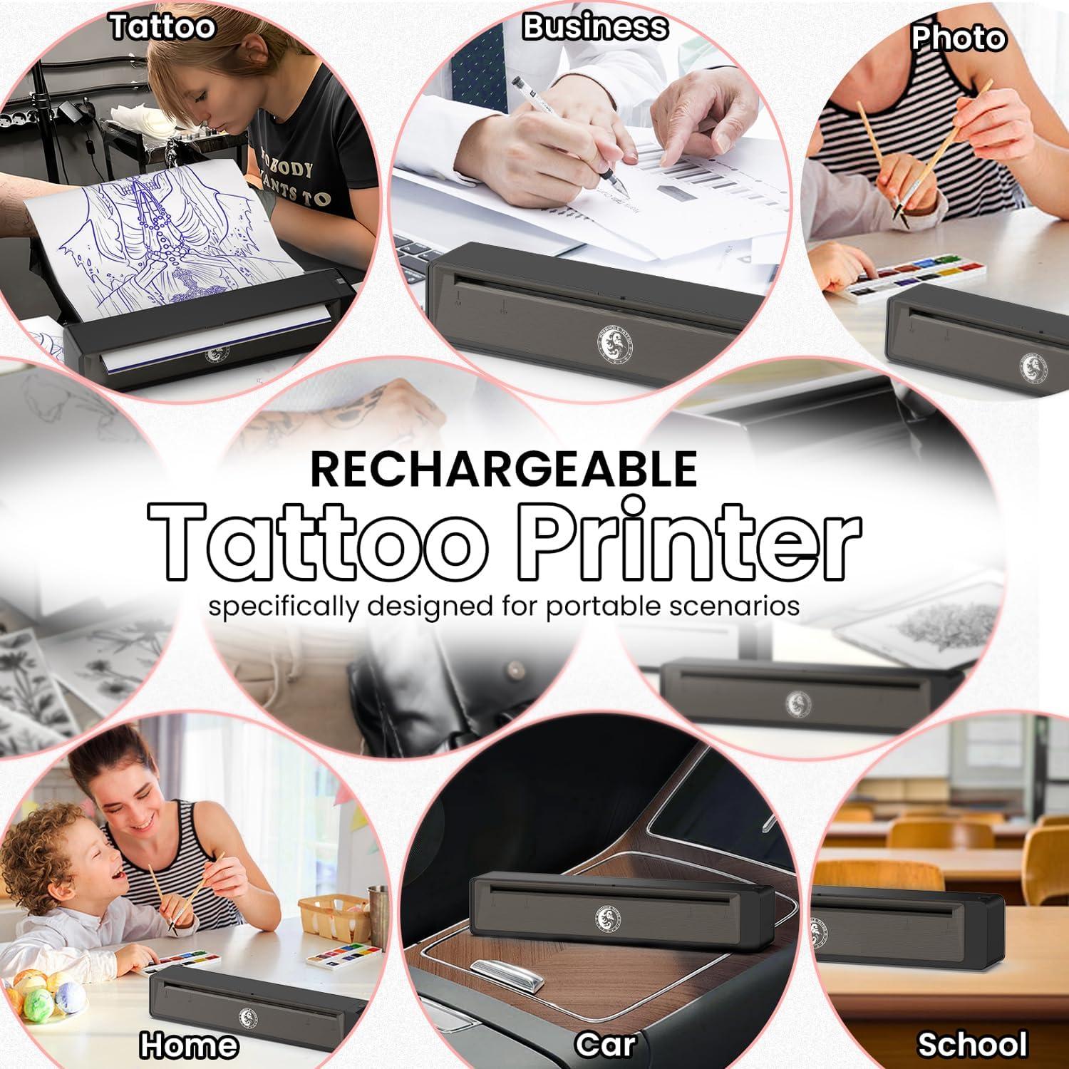 Impresora de Tatuajes Wormhole Inalámbrica Bluetooth A4