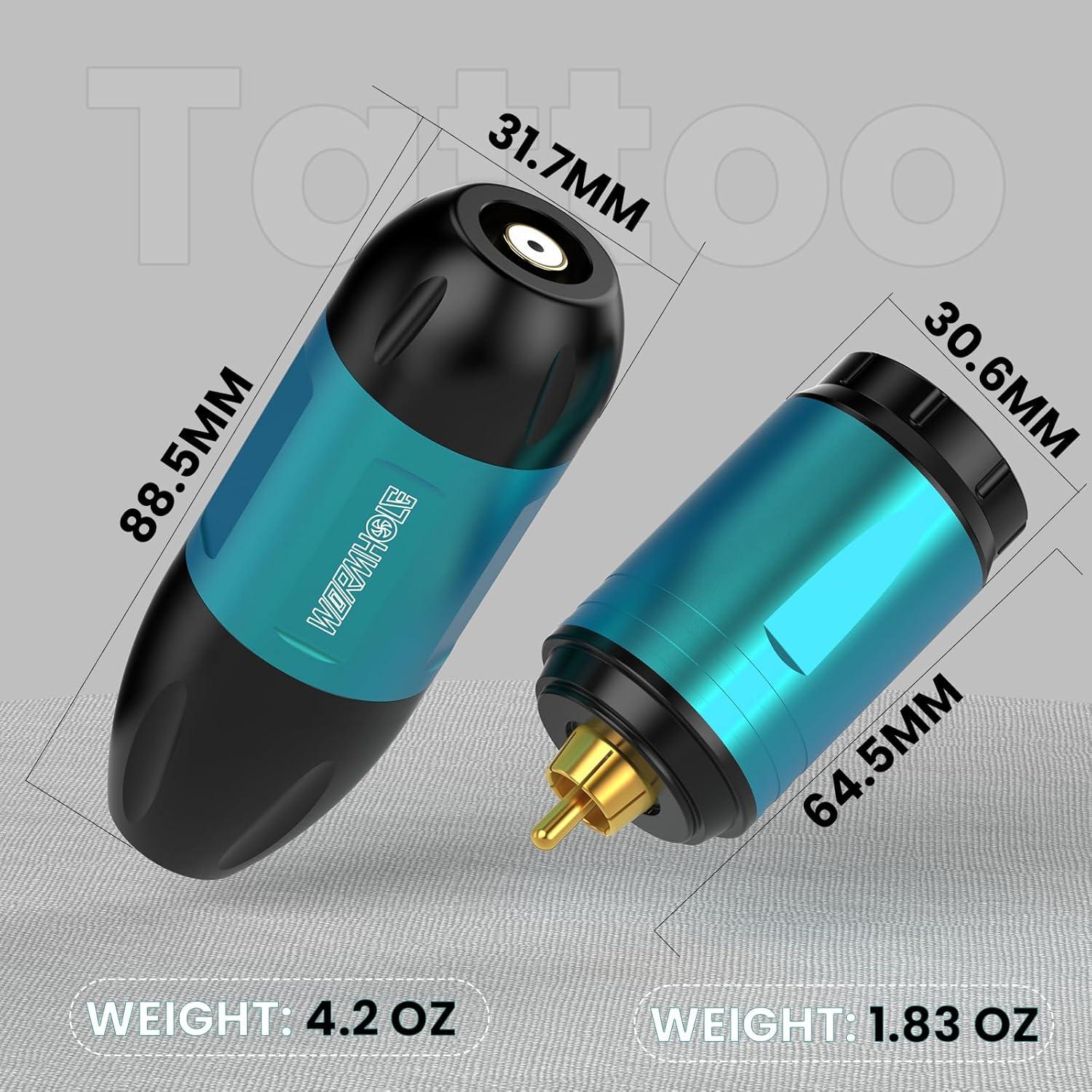 Kit de Tatuaje Inalámbrico Wormhole con 10 Tintas y Agujas