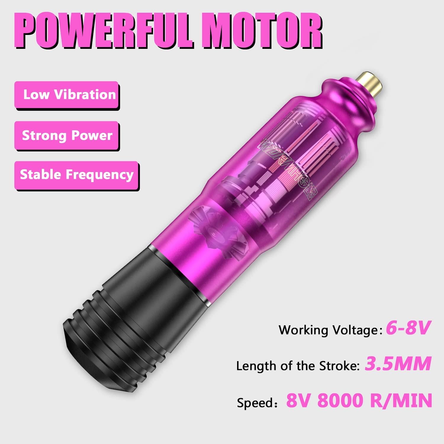 Kit de Tatuaje Wormhole - Pluma, 40 Cartuchos, 20 Tintas