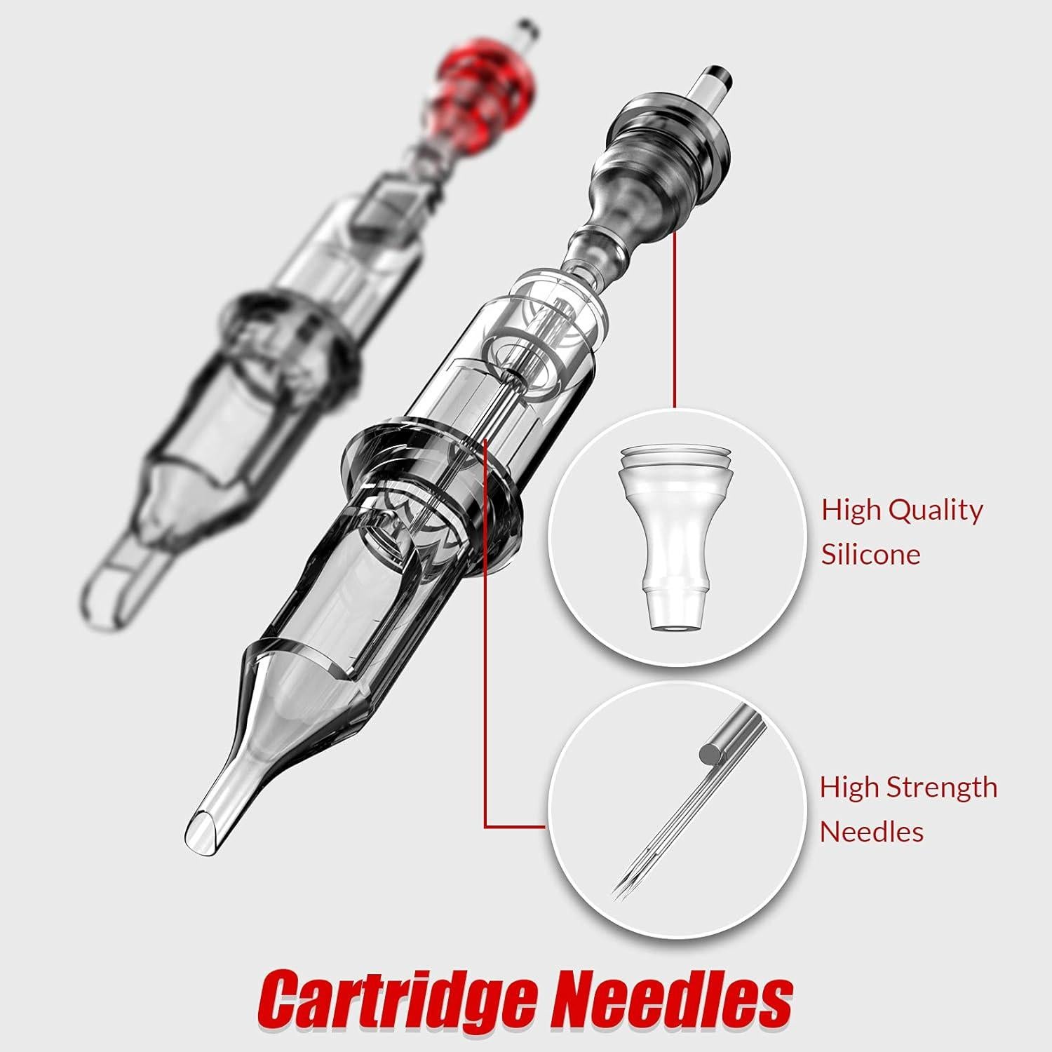 Kit de Tatuaje Wormhole - Pluma, 40 Cartuchos, 20 Tintas