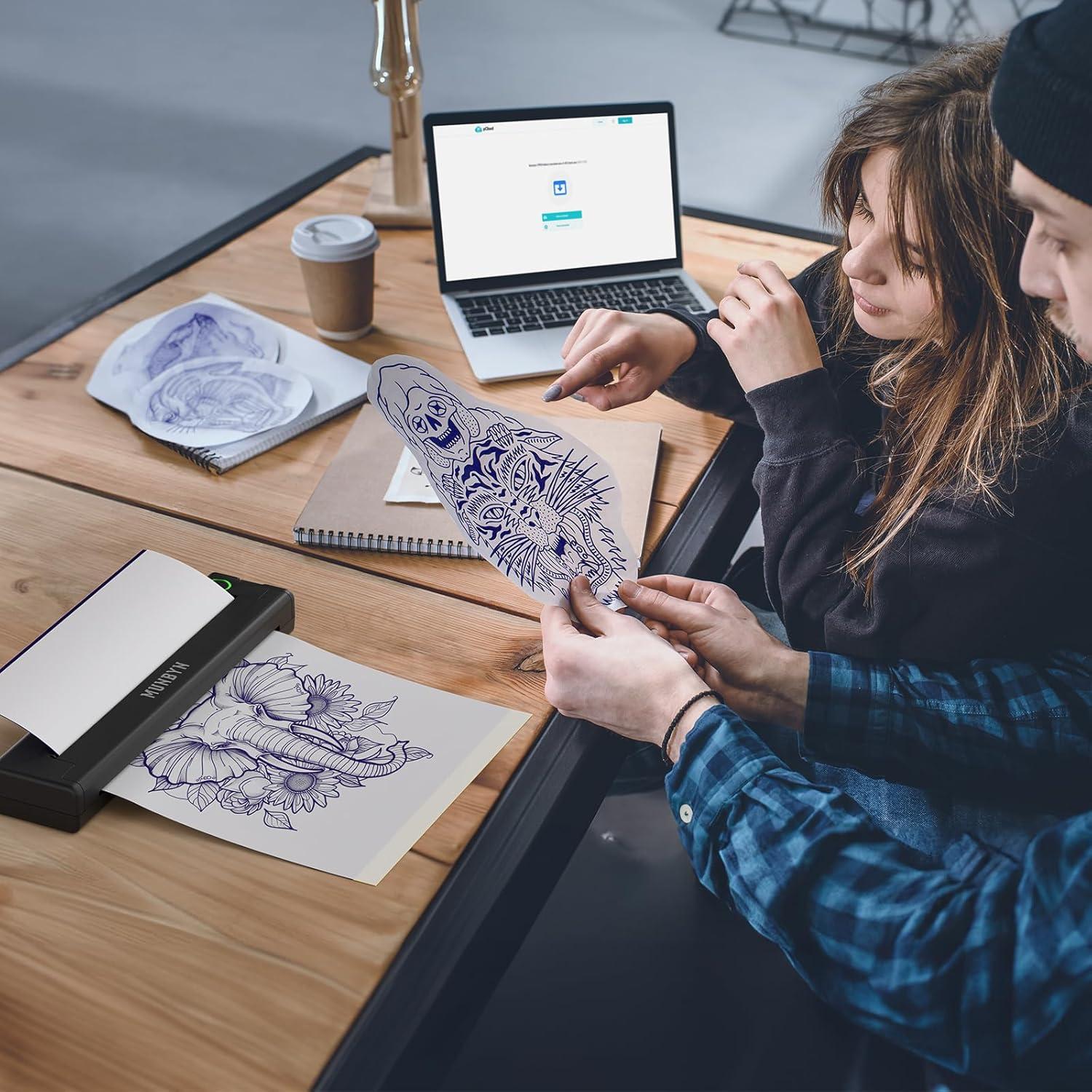 Impresora de Plantillas de Tatuaje MUNBYN ITP05 Inalámbrica