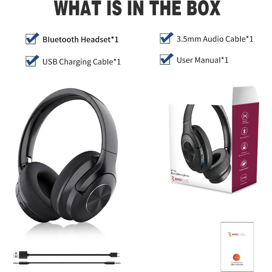 Auriculares Inalámbricos Bingozones B7 Pro Over Ear 65h