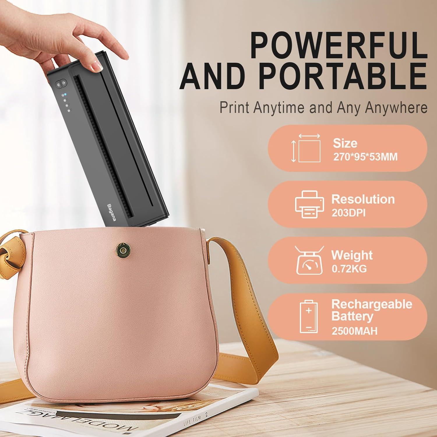 Impresora de Plantillas de Tatuaje Bagana Térmica Inalámbrica