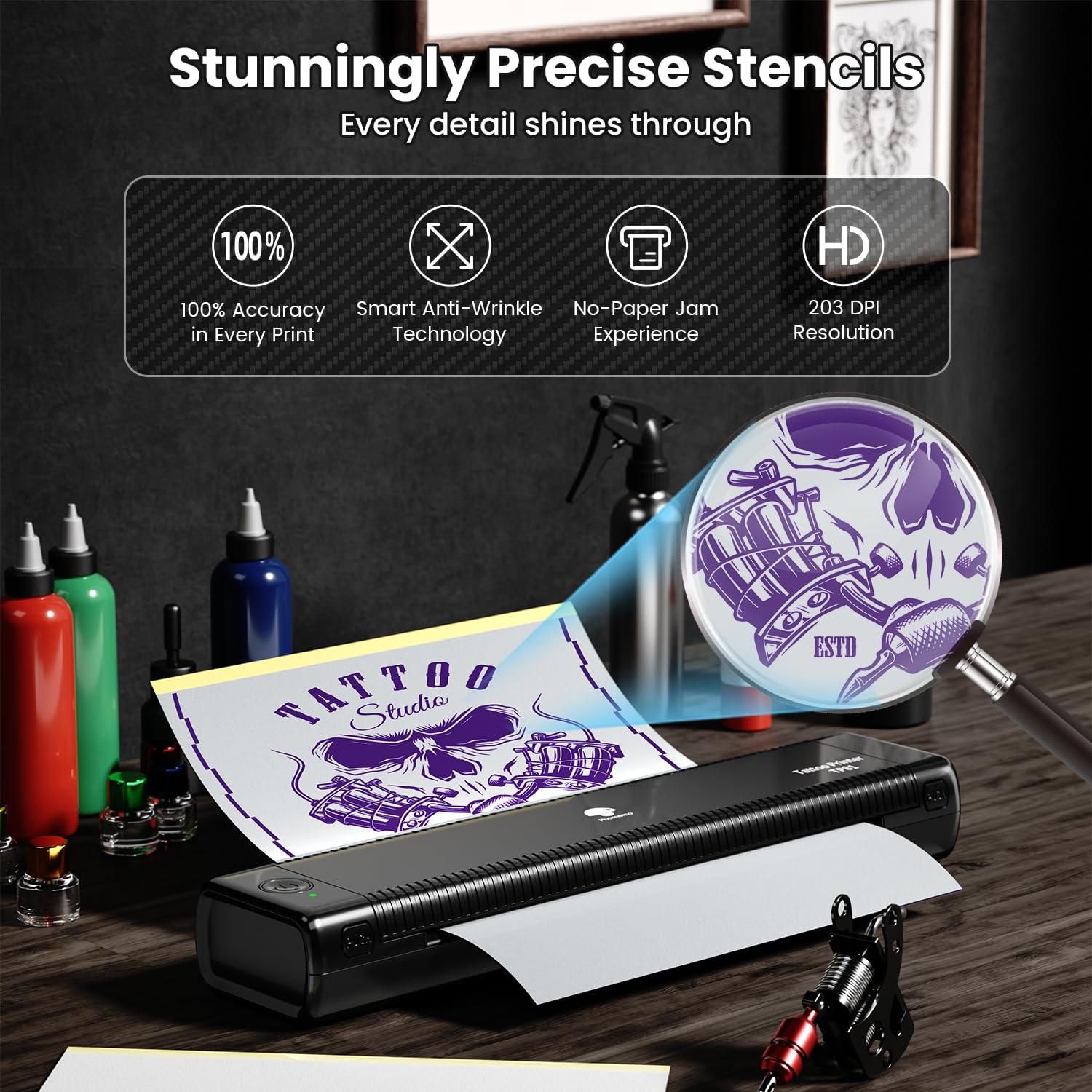 Impresora de Tatuajes Phomemo TP81 Bluetooth + 10 Papeles