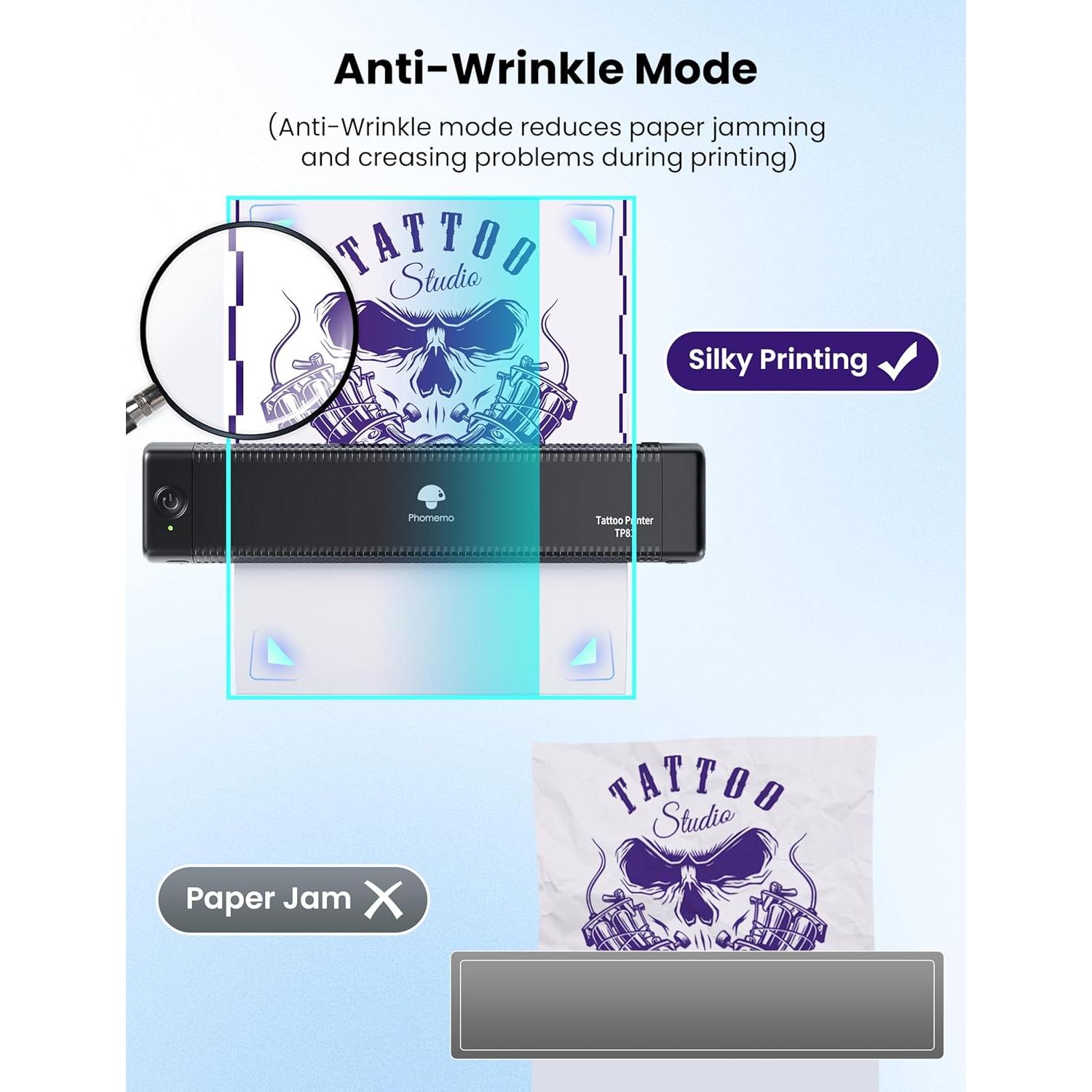 Impresora de Tatuajes Phomemo TP81 Bluetooth + 10 Papeles