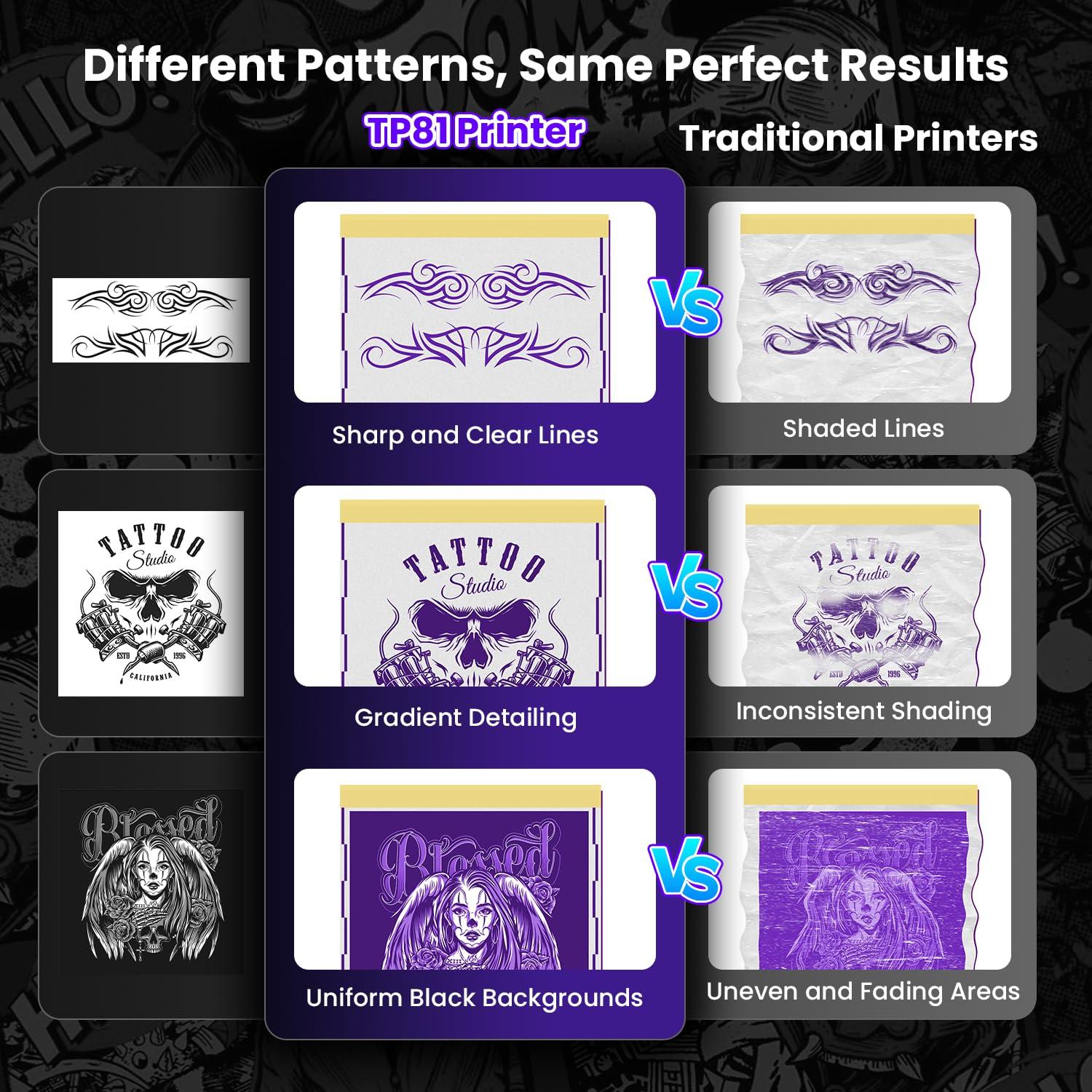 Impresora de Tatuajes Phomemo TP81 Bluetooth + 10 Papeles