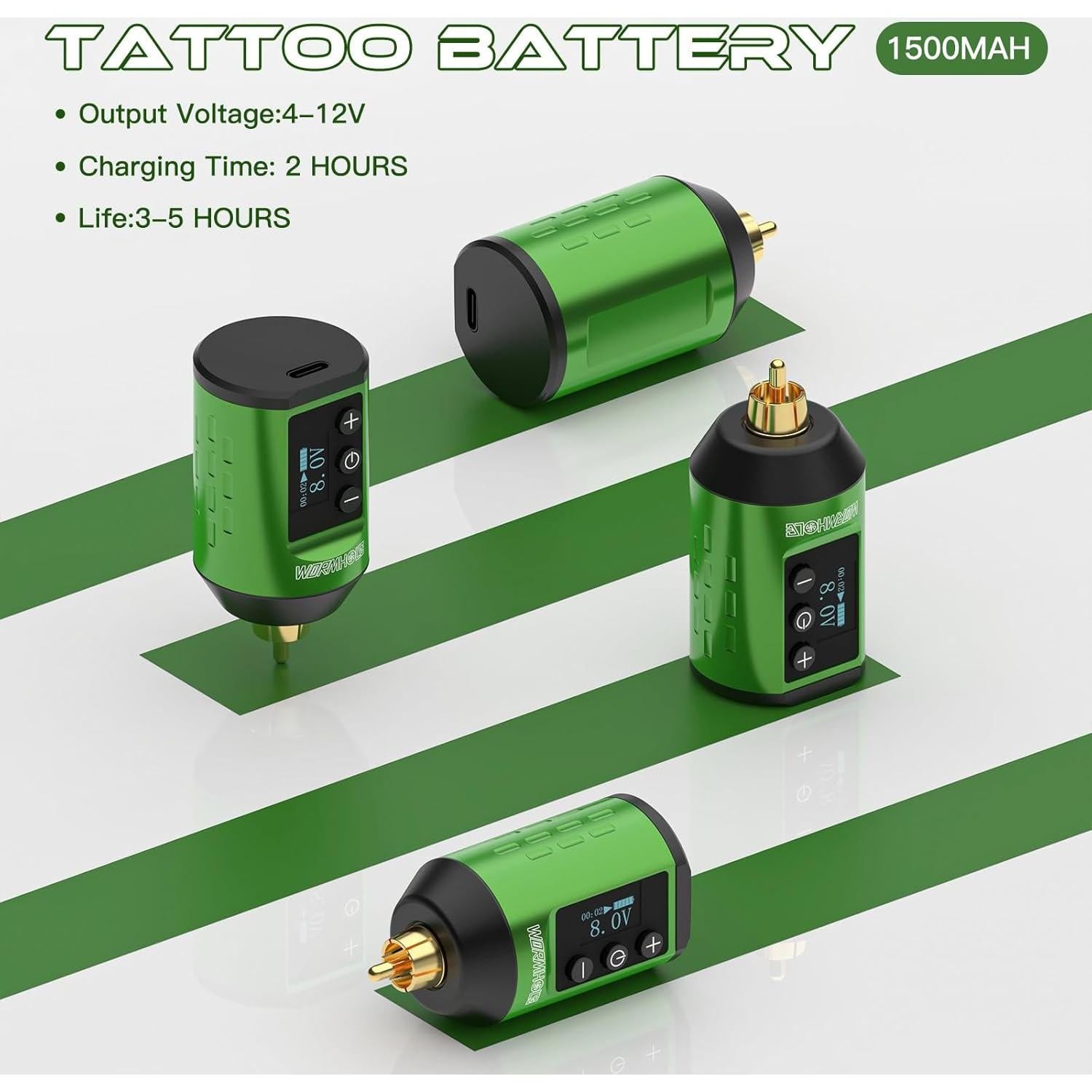 Kit de máquina de tatuaje Wormhole Wireless 1500mAh