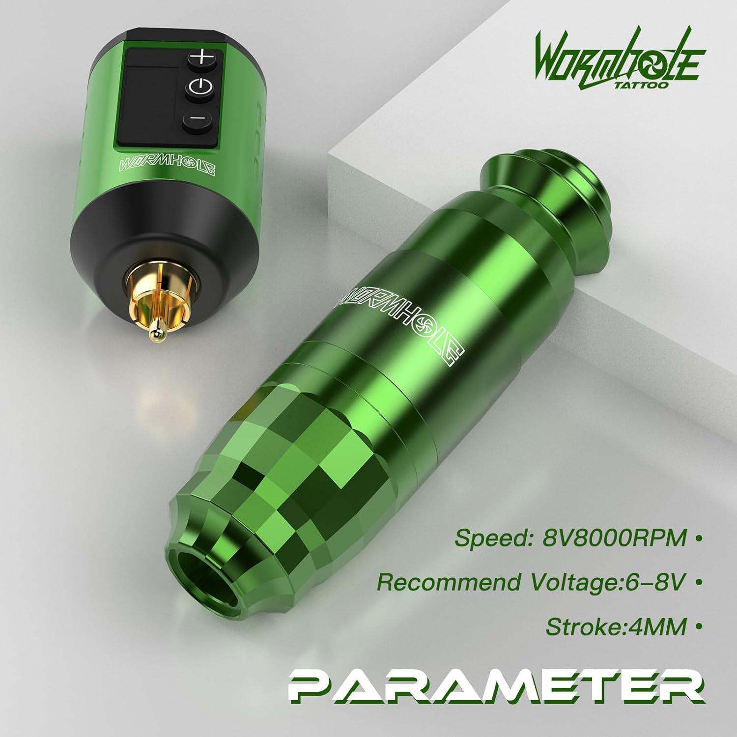 Kit de máquina de tatuaje Wormhole Wireless 1500mAh