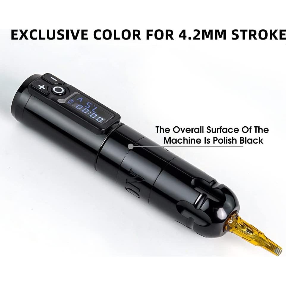 Kit Máquina de Tatuaje Inalámbrica Ambition Completo 80 Agujas